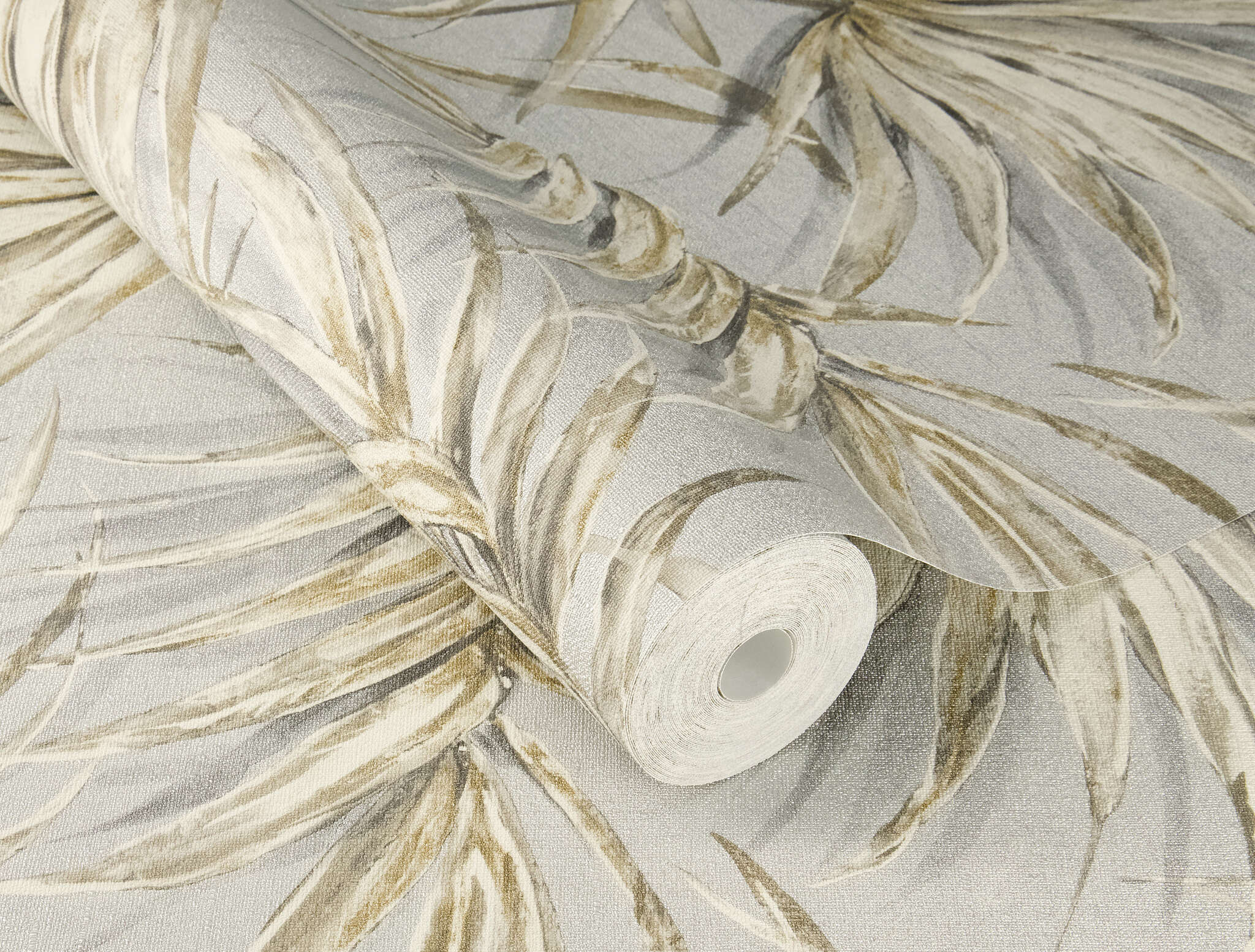 10-435368 Detailaufnahmen 1 Non-woven wallpaper Bamboo Leaves in Grey - Noble Zen Akari 435368