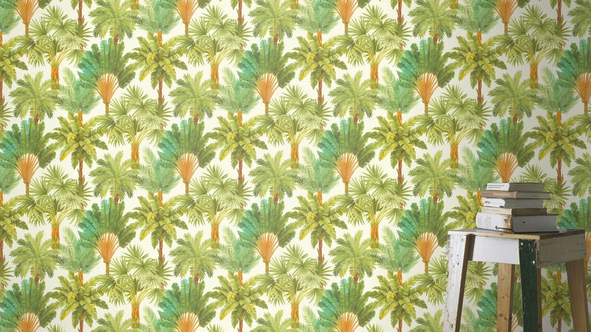 10-478235 Raumsituationen 3 Non-woven wallpaper in green-green Selection vinyl/non-woven 478235
