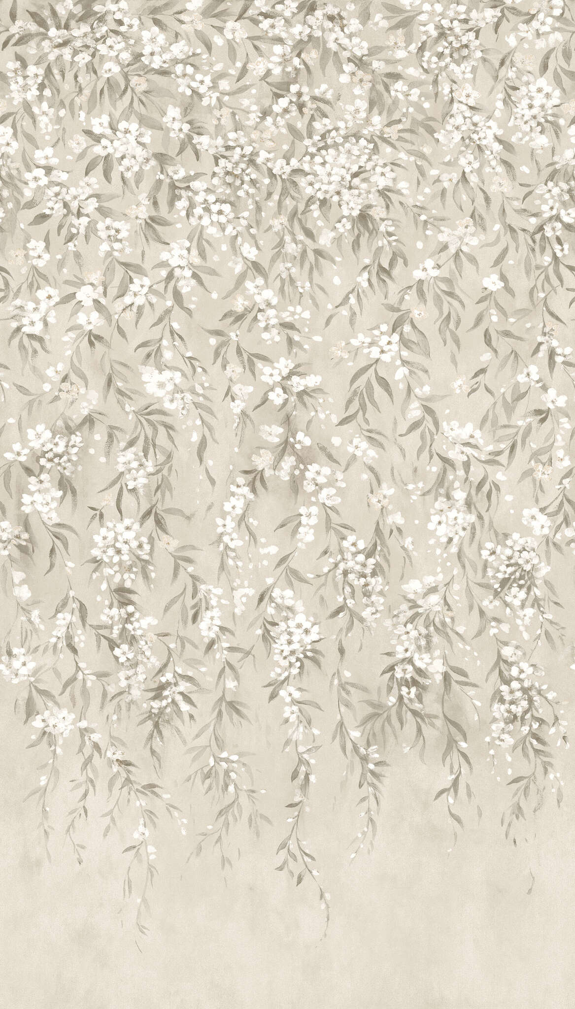 10-368048 Artikelscan 1 Floral tendrils wall mural in beige – Whispering Blossoms – Noble Zen 368048