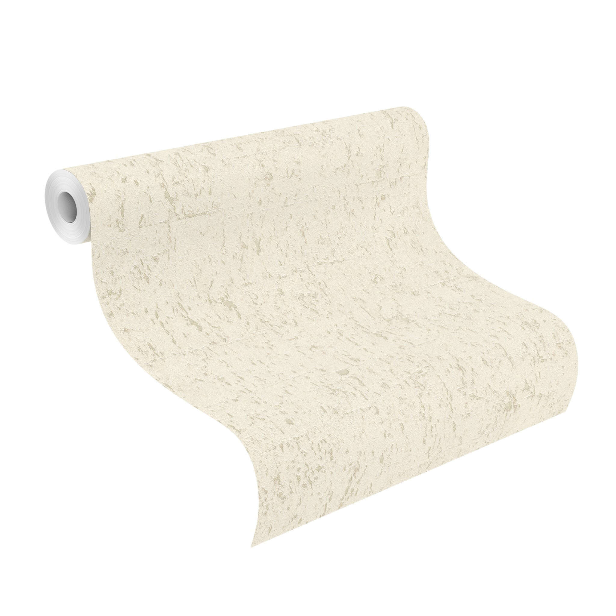 10-538311 Rolle abgerollt 1 Unrolled wallpaper roll with Wallpaper with vintage cork look