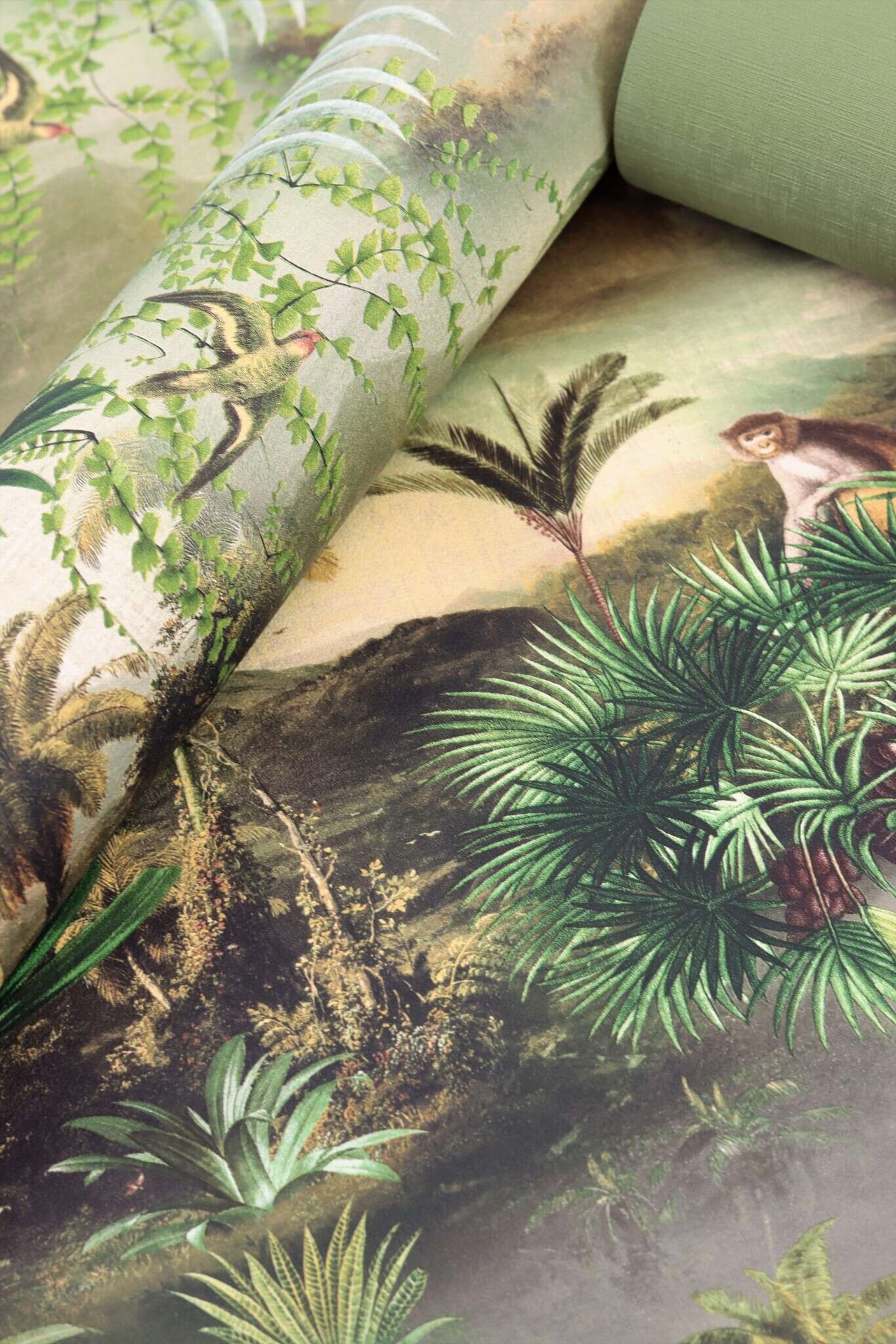 10-692600 Detailaufnahmen 9 Non-woven wallpaper jungle in green 692600