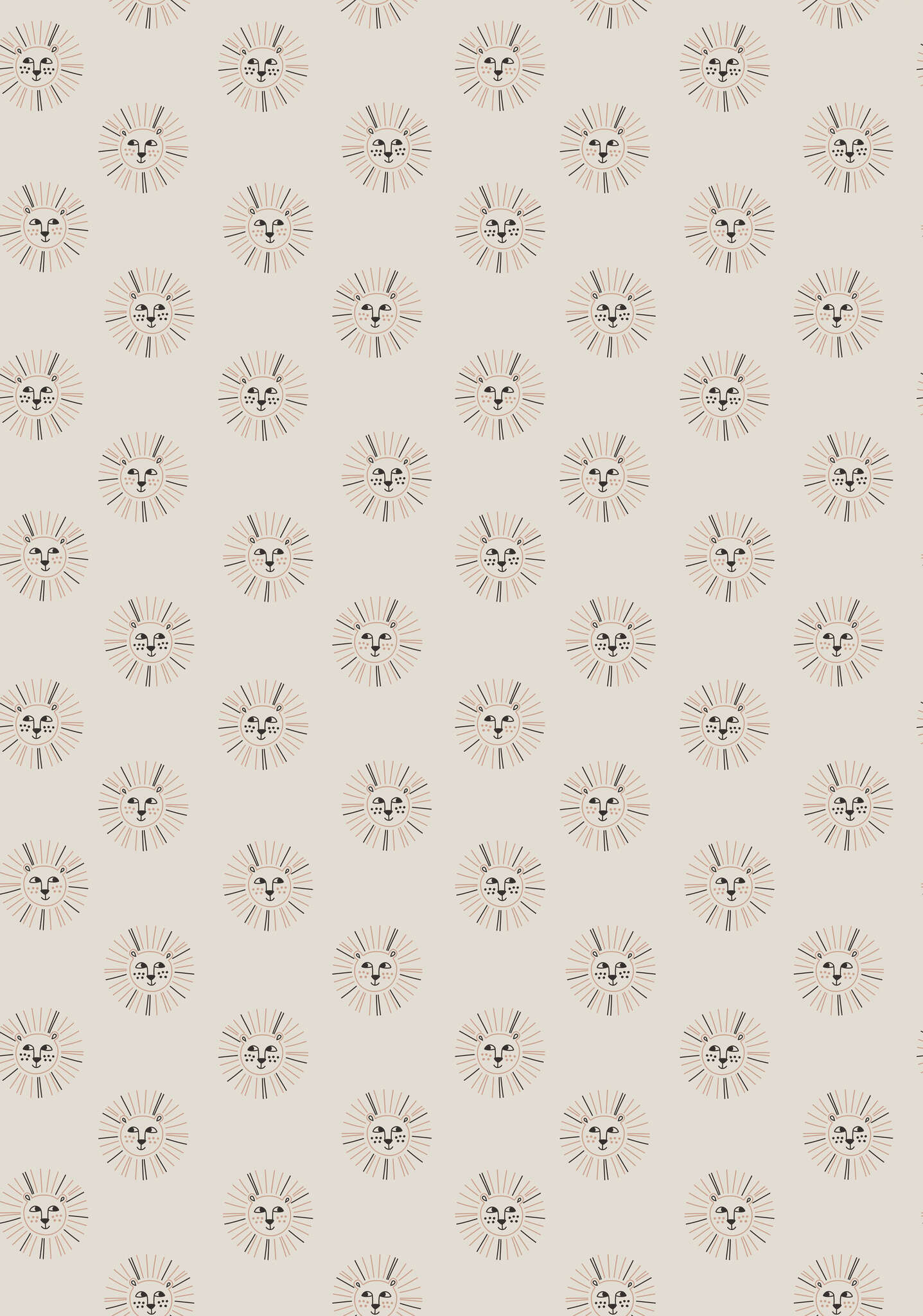 10-300175 Artikelscan 1 Wall mural Leo in Beige | Roomblush - RB347