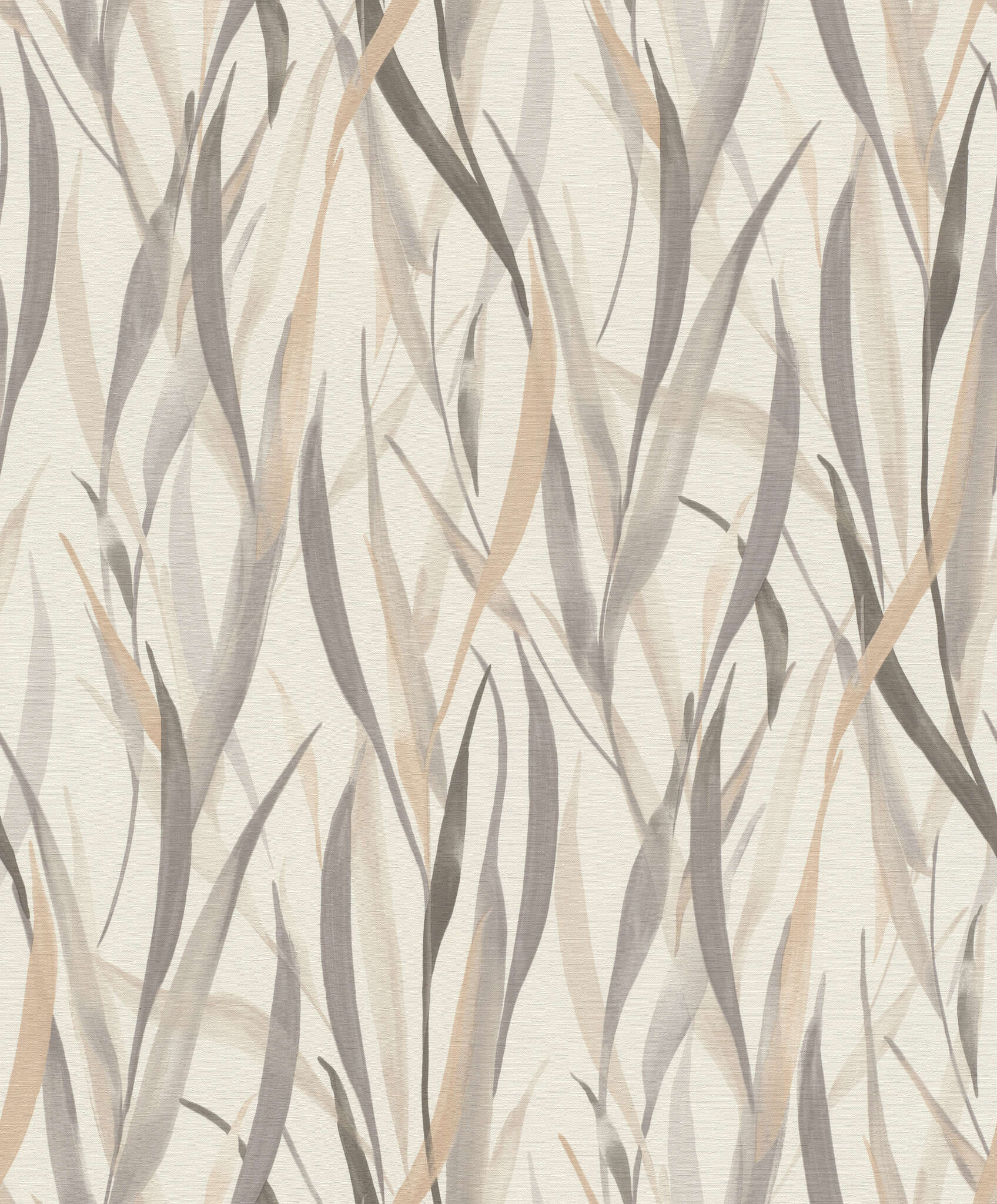 10-330205 Artikelscan 1 Tapete mit fließendem Gräsermuster in Beige-, Braun- und Greige-Tönen auf hellem Grund