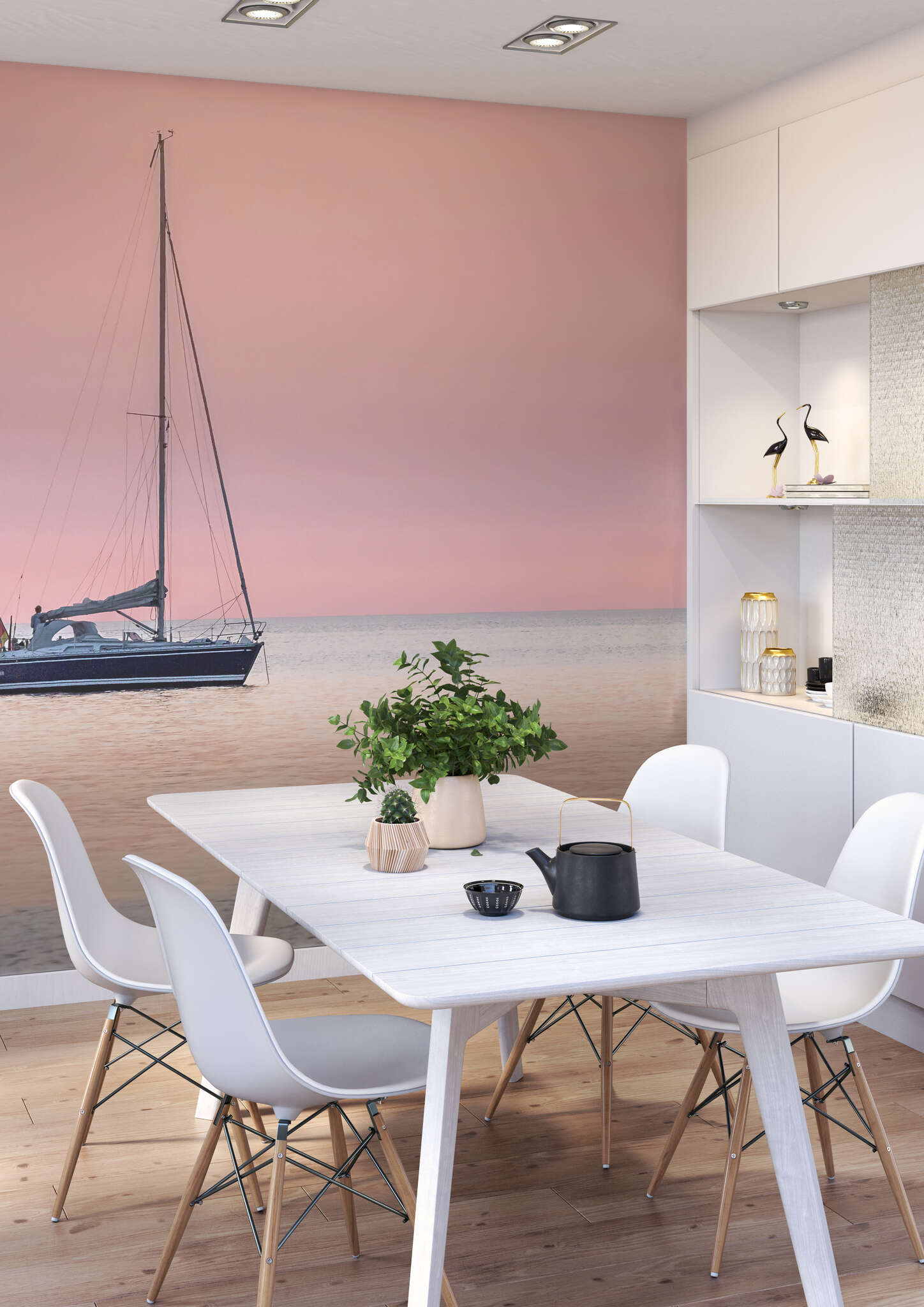 Esszimmer mit 363289 - Fototapete - Segelschiff vor Anker in abendlicher Stimmung magicwalls Fototapete Segelschiff 363289