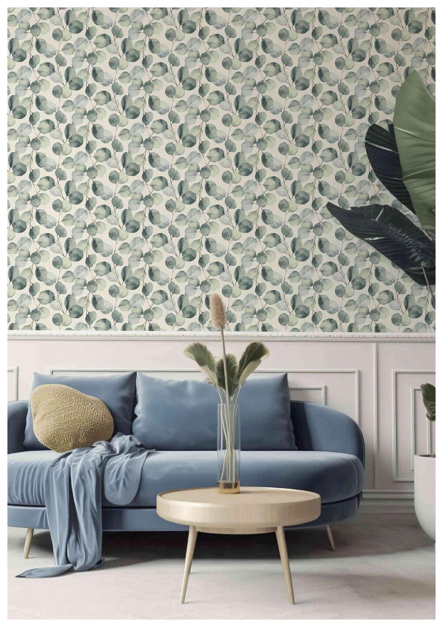 10-693805 Raumsituationen 1 Non-woven wallpaper in blue Selection vinyl/non-woven 693805