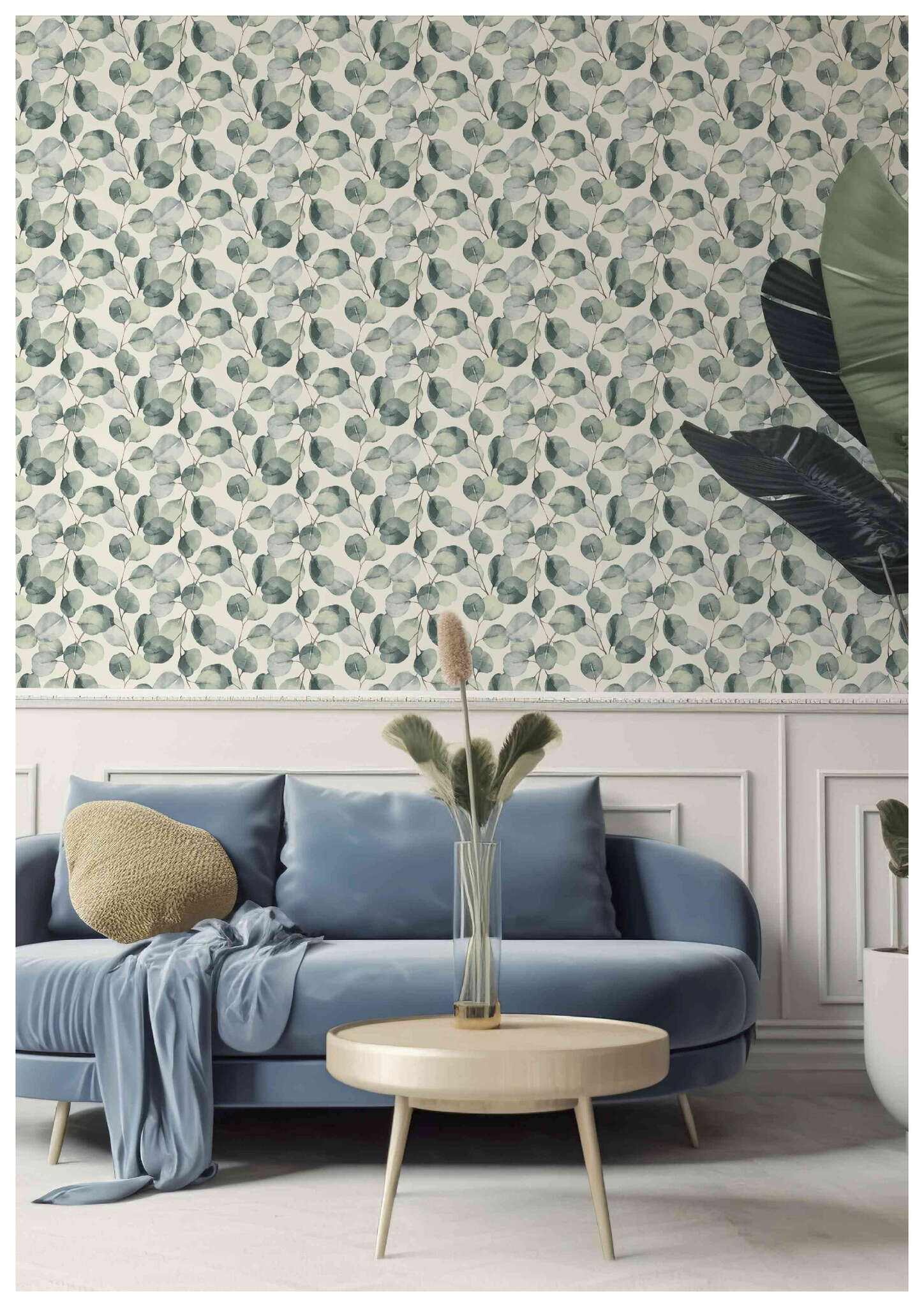 10-693805 Raumsituationen 1 Non-woven wallpaper in blue Selection vinyl/non-woven 693805