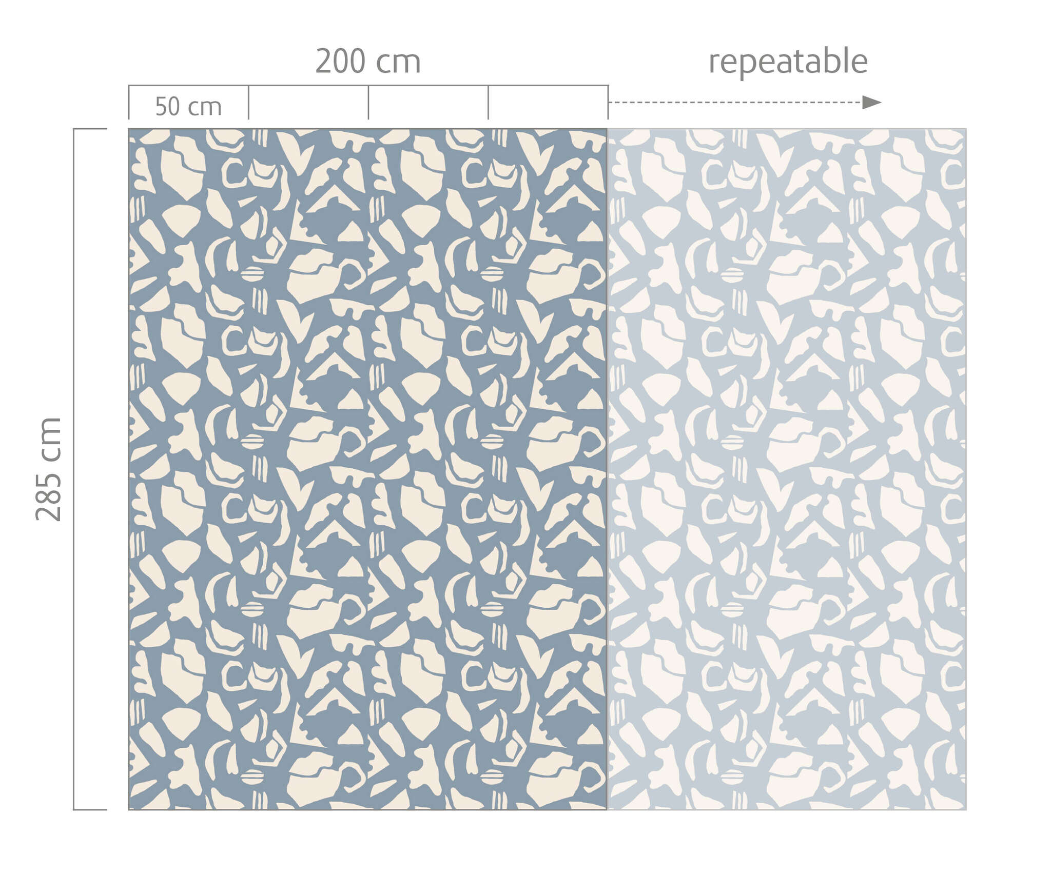 10-300317 Bildauschnitt 1 Fototapete Puzzle in Blau | Roomblush - RB291