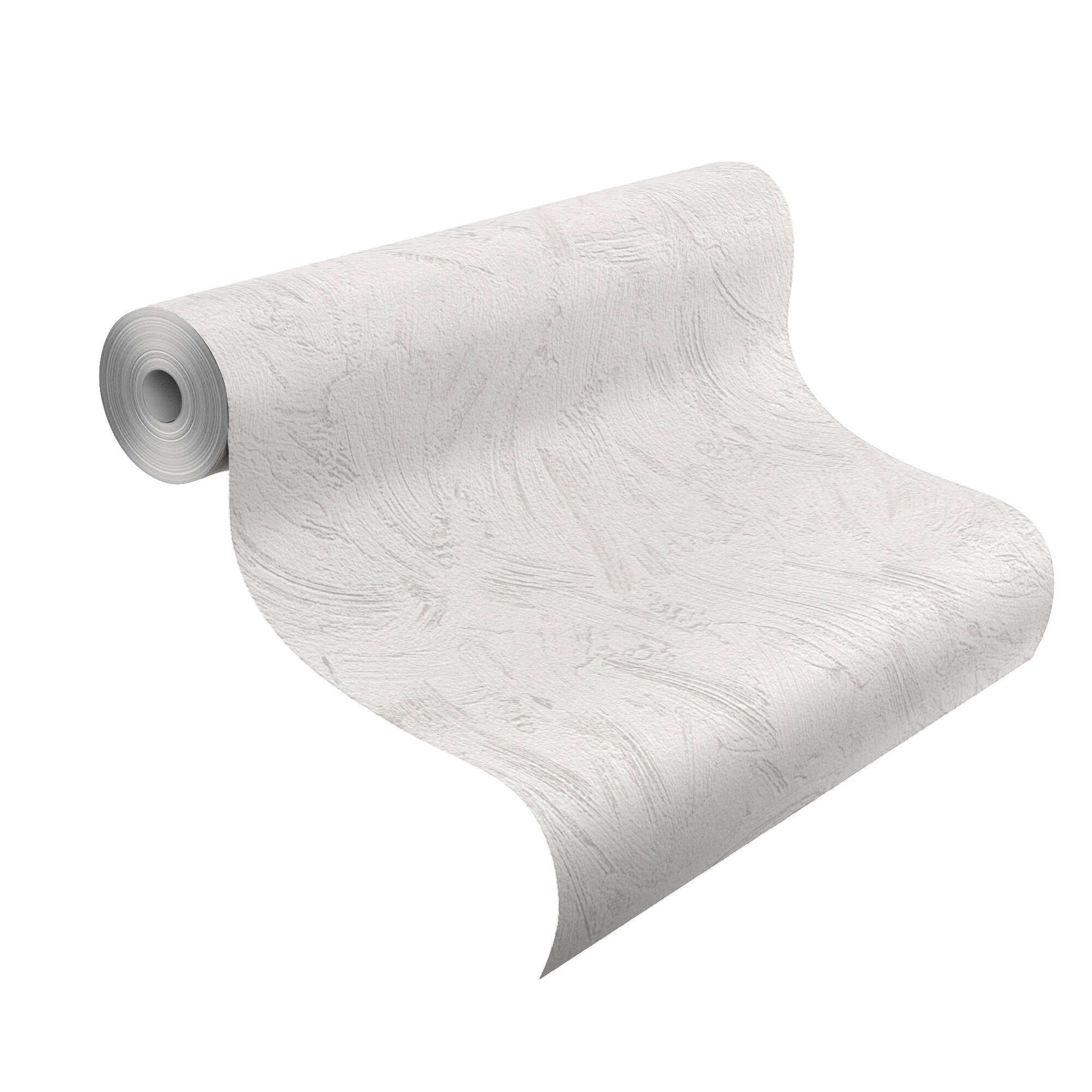 10-483482 Rolle abgerollt 1 Unrolled wallpaper roll with Wallpaper with plaster texture