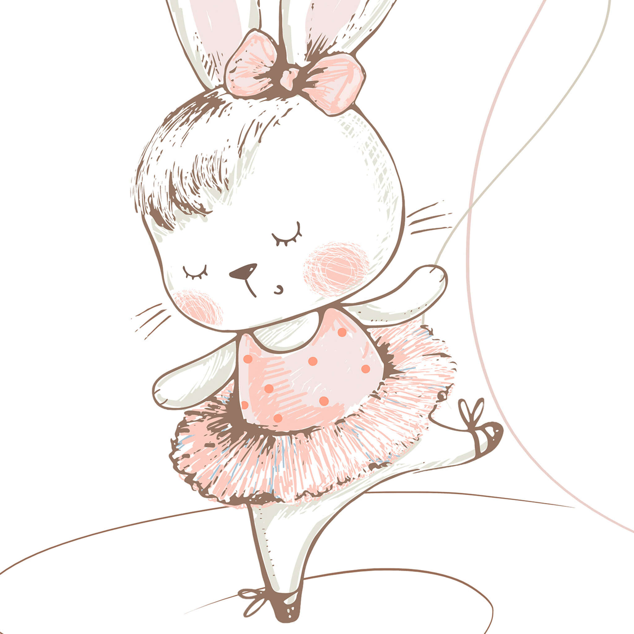10-367898 D2C Vorschaubild 1 Fototapete Kinderzimmer Ballerina in Rosa - Kids World II 367898