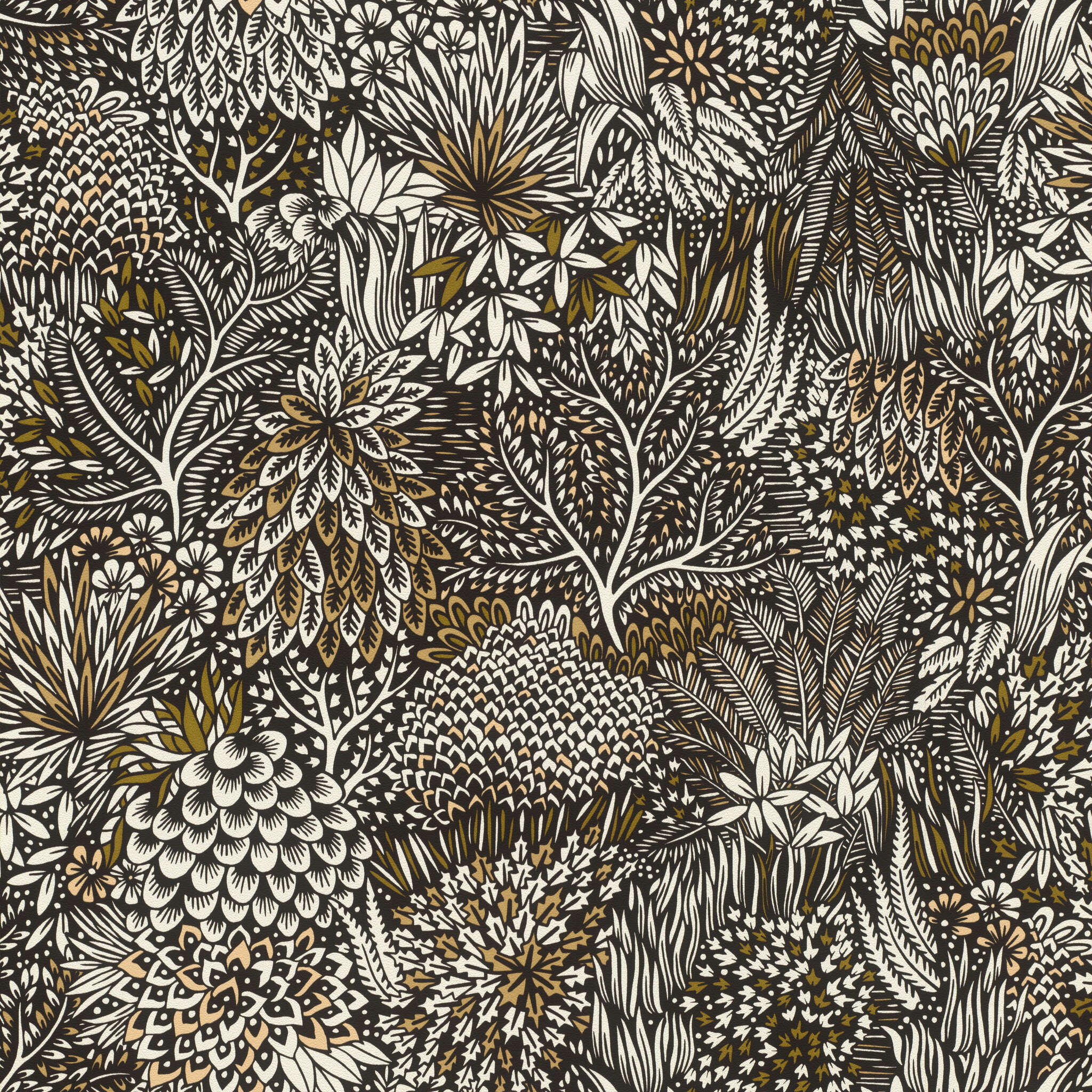 10-866117 Artikelscan 1 Imaginative wallpaper with leaves, needles and twigs