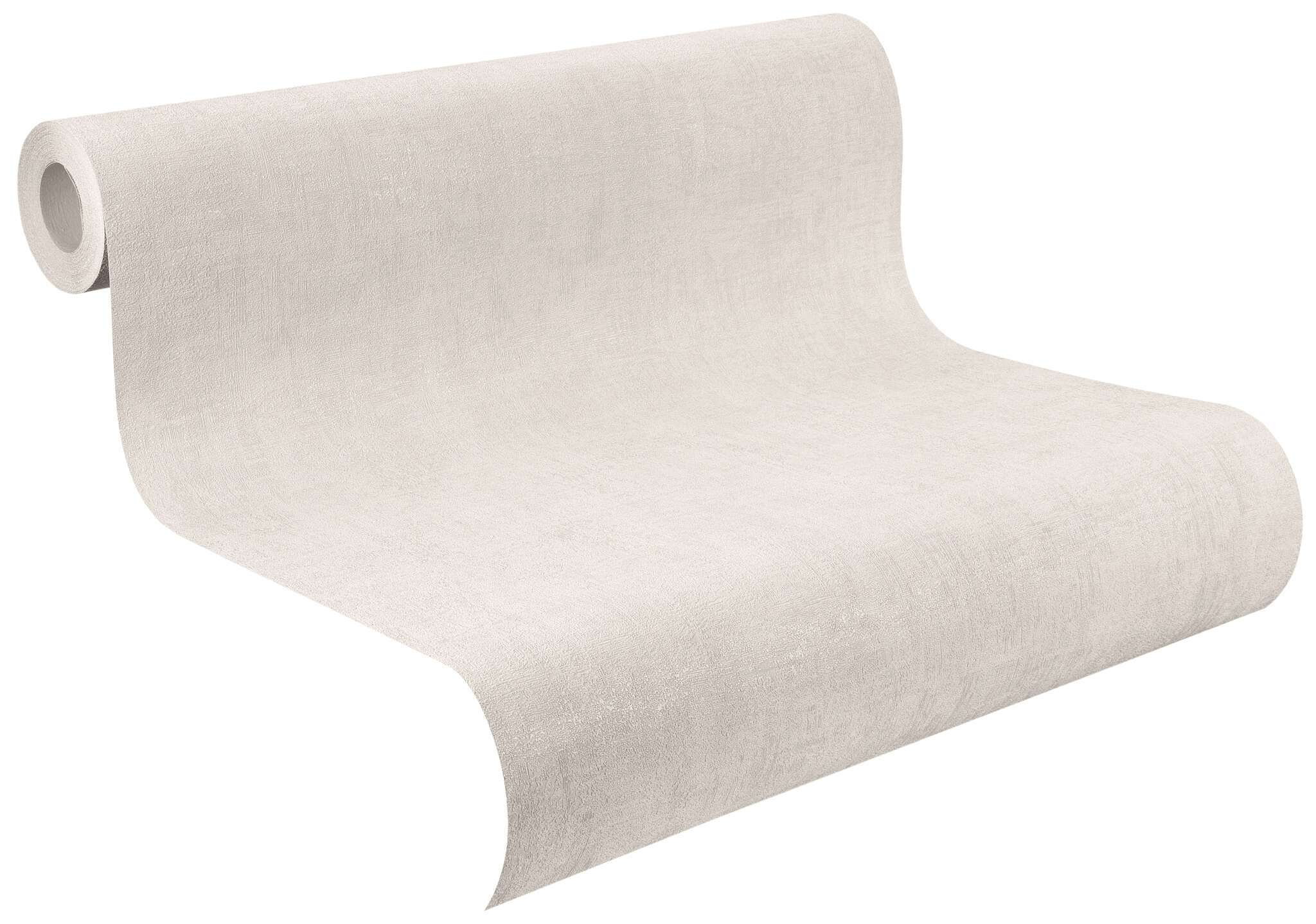 10-489880 Rolle abgerollt 1 Unrolled wallpaper roll with Single-colour, looks like rough plaster