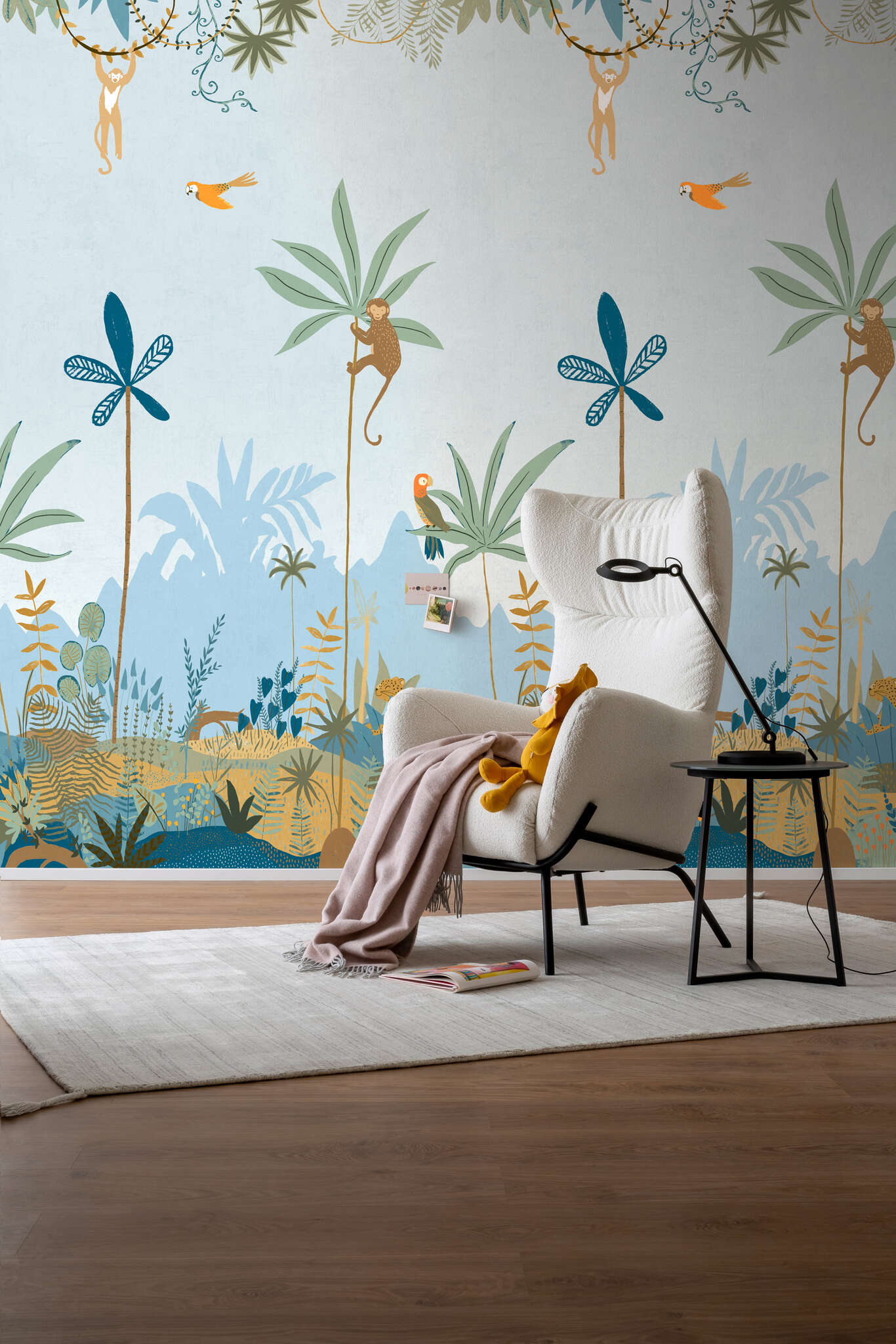 10-360141 Raumbilder 2 Non-woven wallpaper in blue-mocha Schöner Wohnen 2 360141