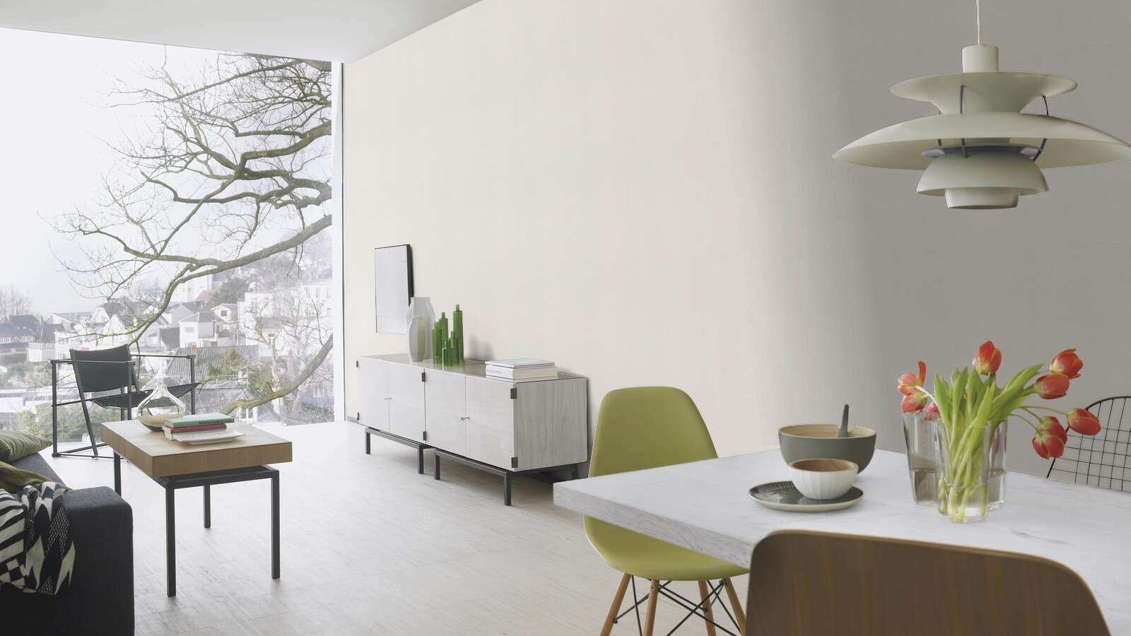 10-479324 Raumsituationen 1 White non-woven wallpaper with texture 479324