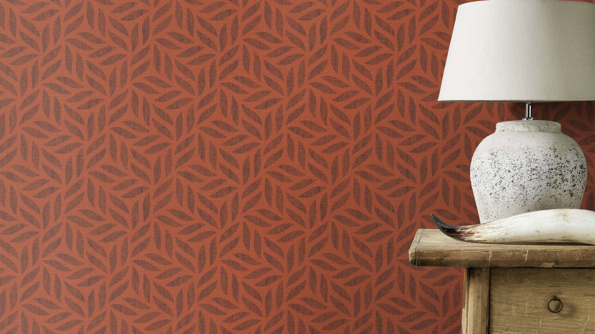 10-704655 Raumsituationen 4 Non-woven wallpaper in red-terra Selection 704655
