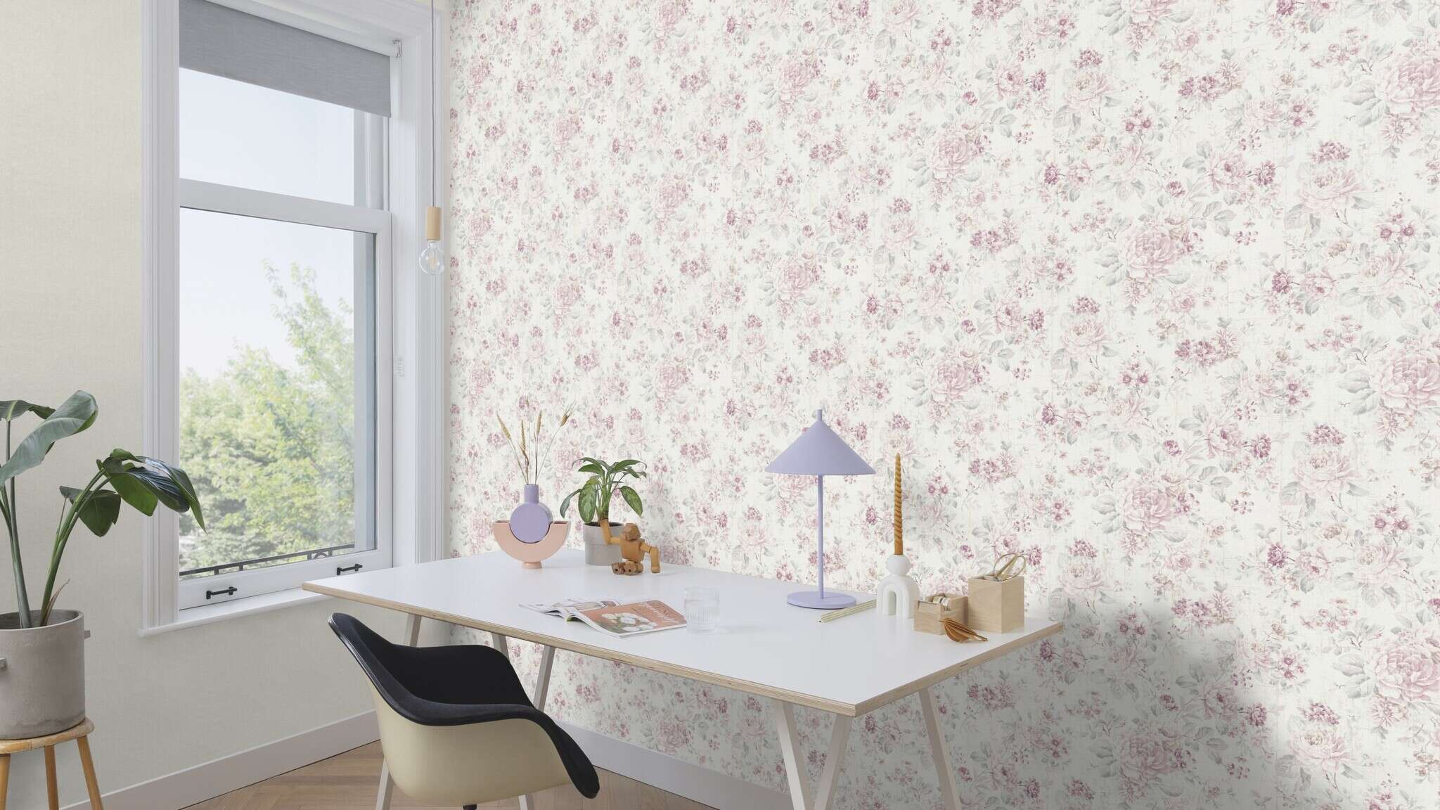10-516029 Raumsituationen 2 Vliestapete Vintage Rosen 516029