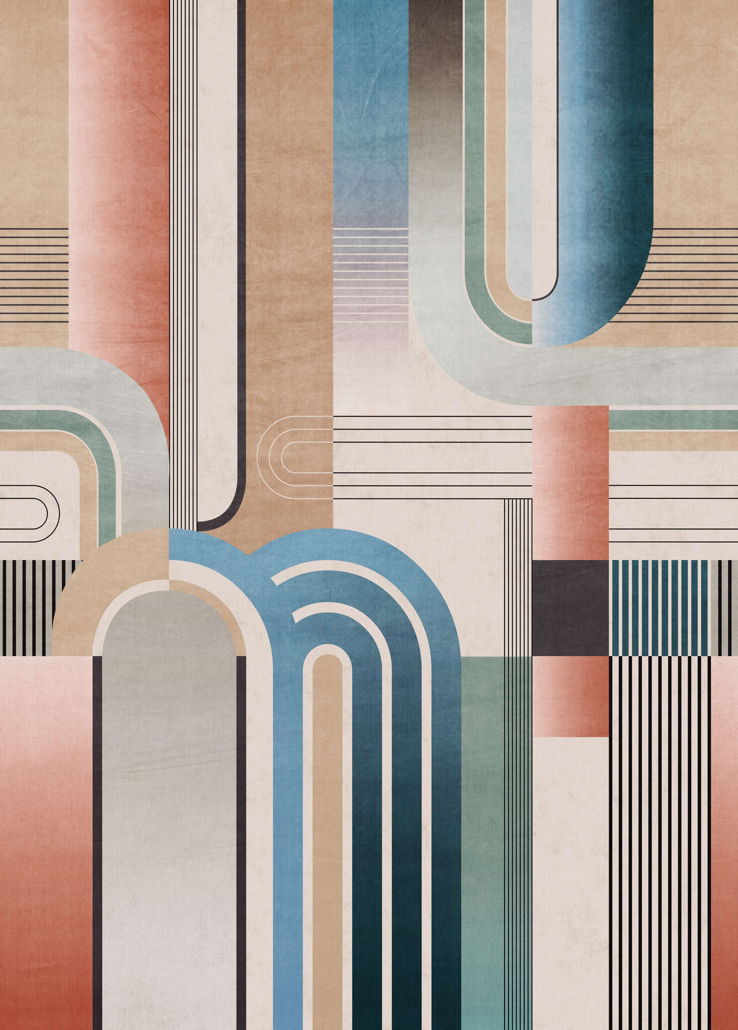 10-300075 Artikelscan 1 Wall mural Vintage Twist in Beige | Roomblush - RB466