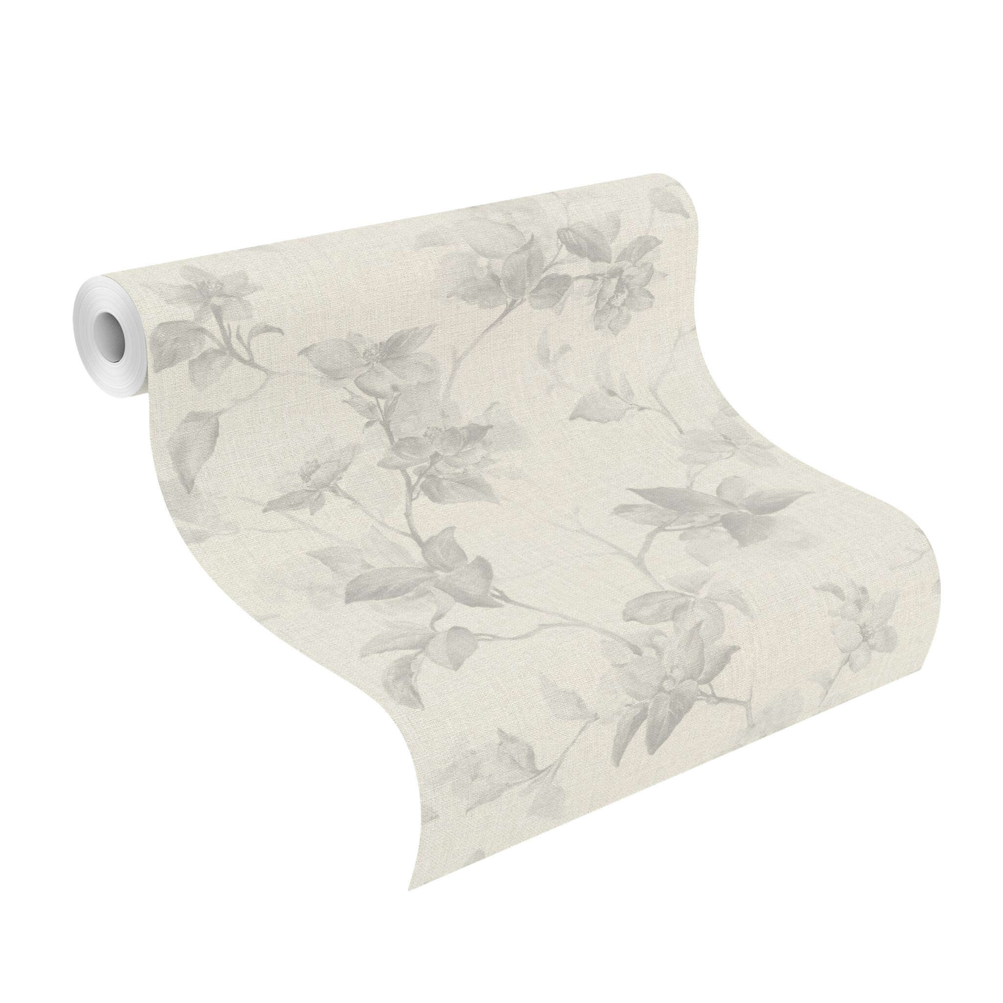 10-612967 Rolle abgerollt 1 Vliestapete florale Ornamente in Weiß - Atelier Tissé Harper 612967