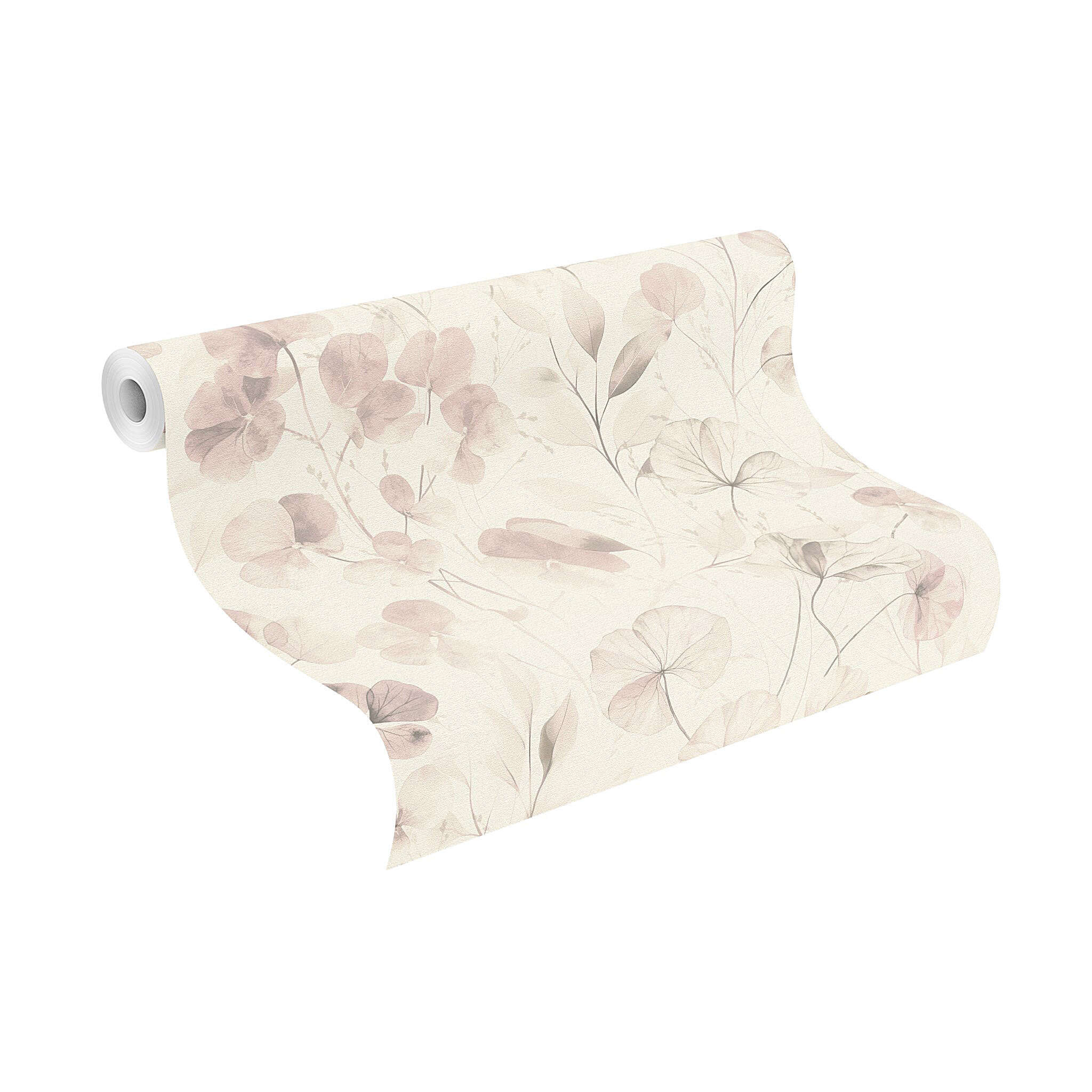 10-709056 Rolle abgerollt 1 Non-woven wallpaper in pink-sage Farmhouse 709056