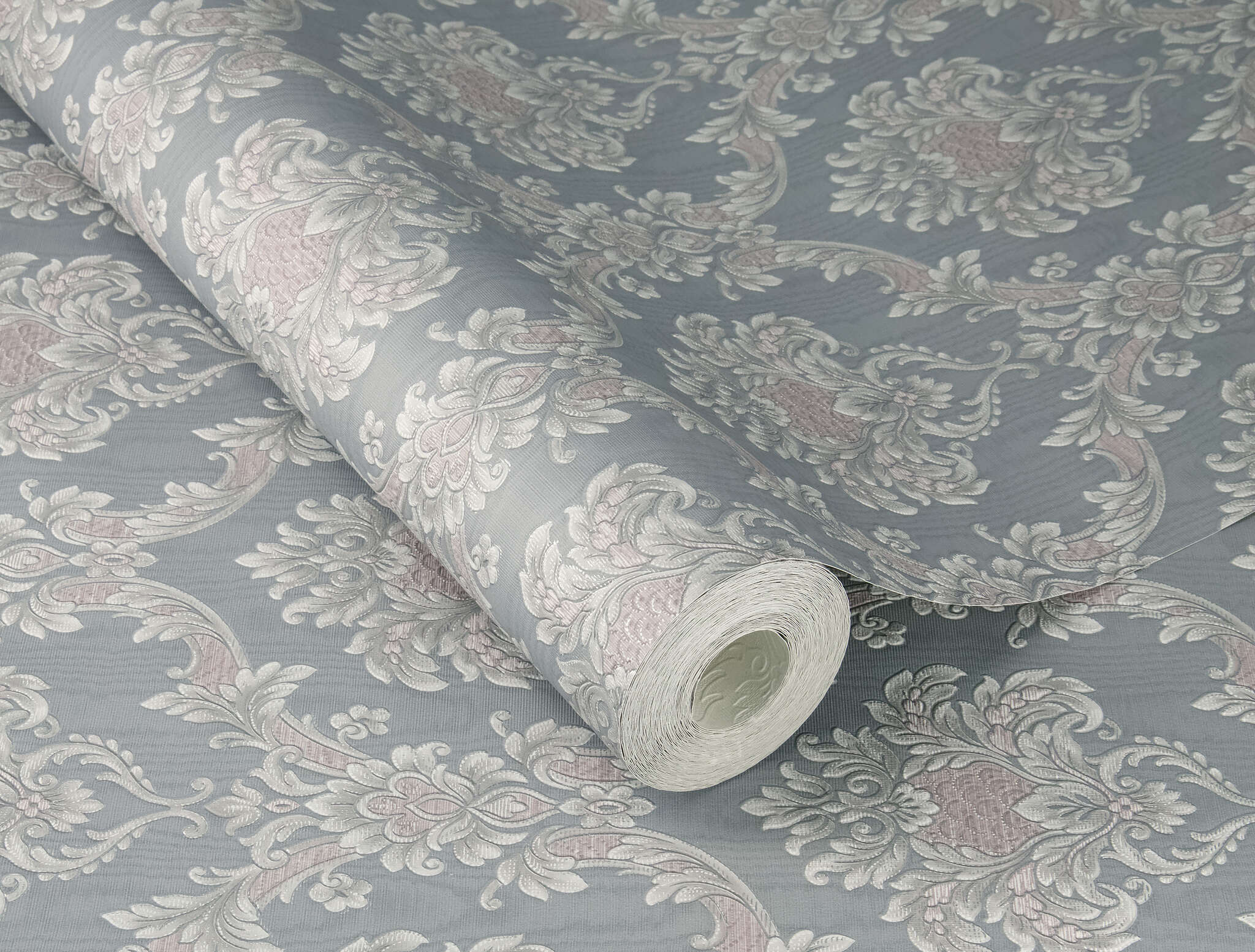 10-147940 Detailaufnahmen 1 Ornamente Papiertapete in Grau-hellgrau Selection Papier 147940