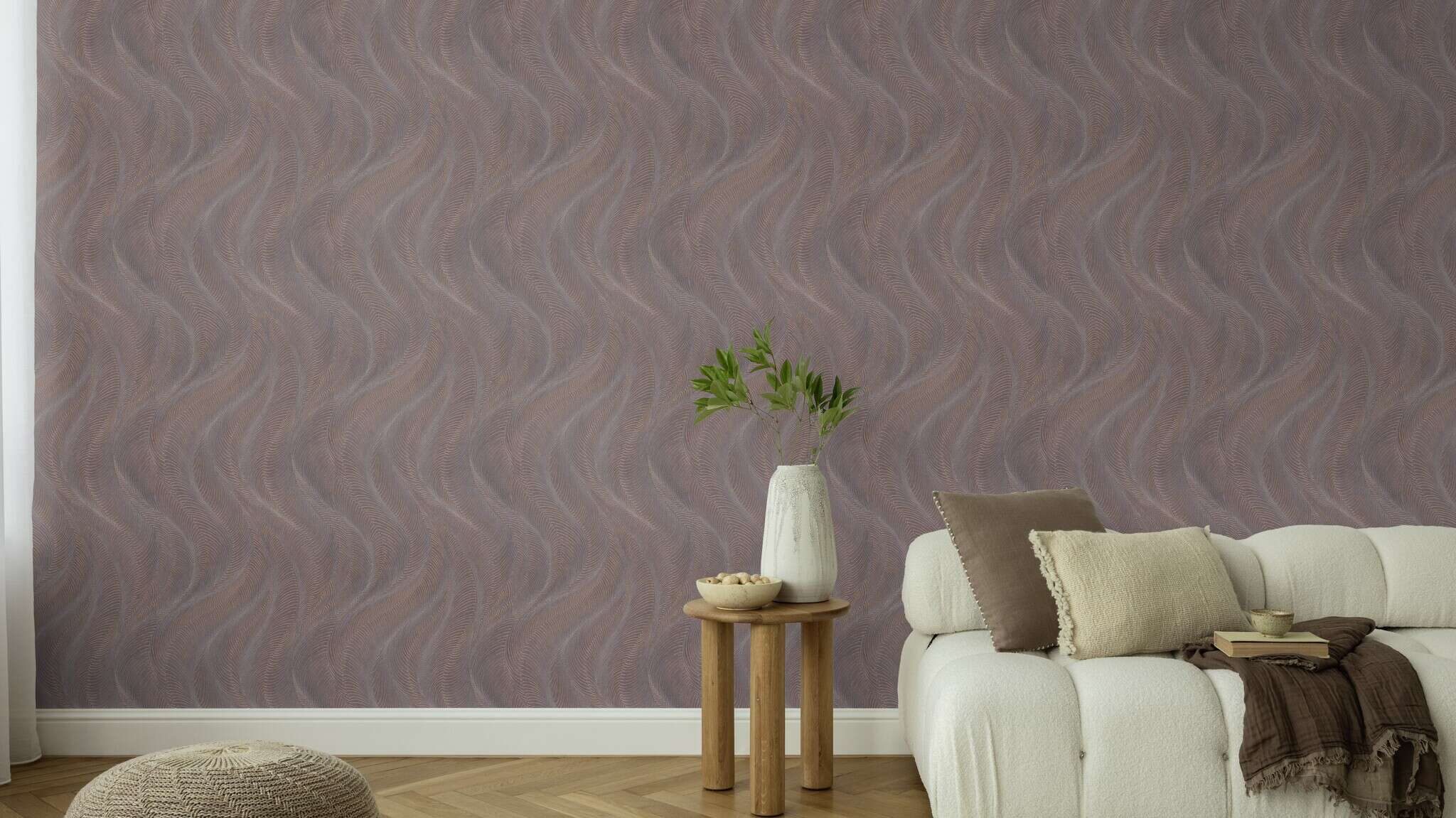 10-659658 Raumsituationen 1 Non-woven wallpaper in gray-taupe Incanto 659658
