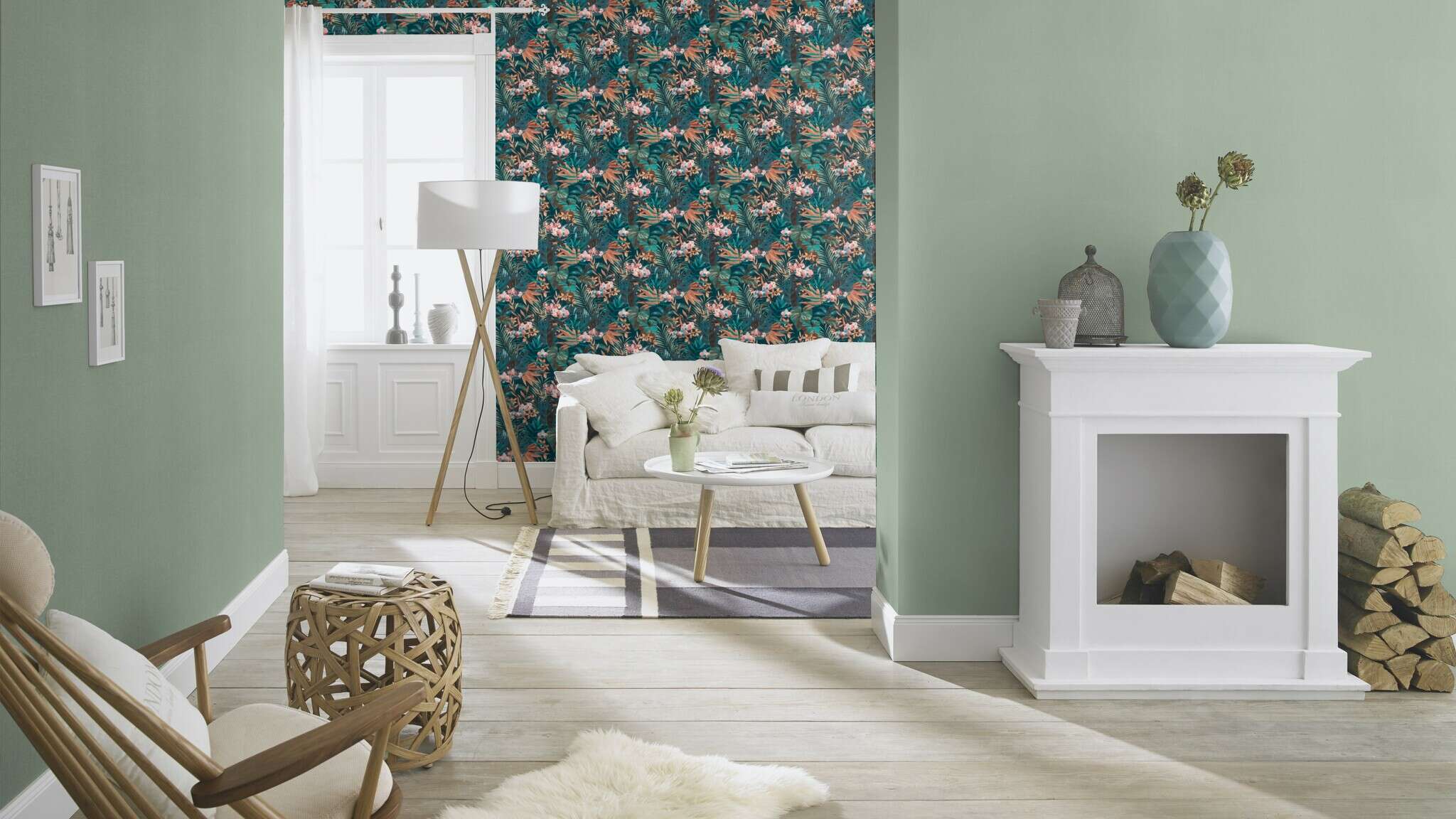 10-833133 Raumsituationen 3 Non-woven wallpaper in blue-night blue Selection vinyl/non-woven 833133