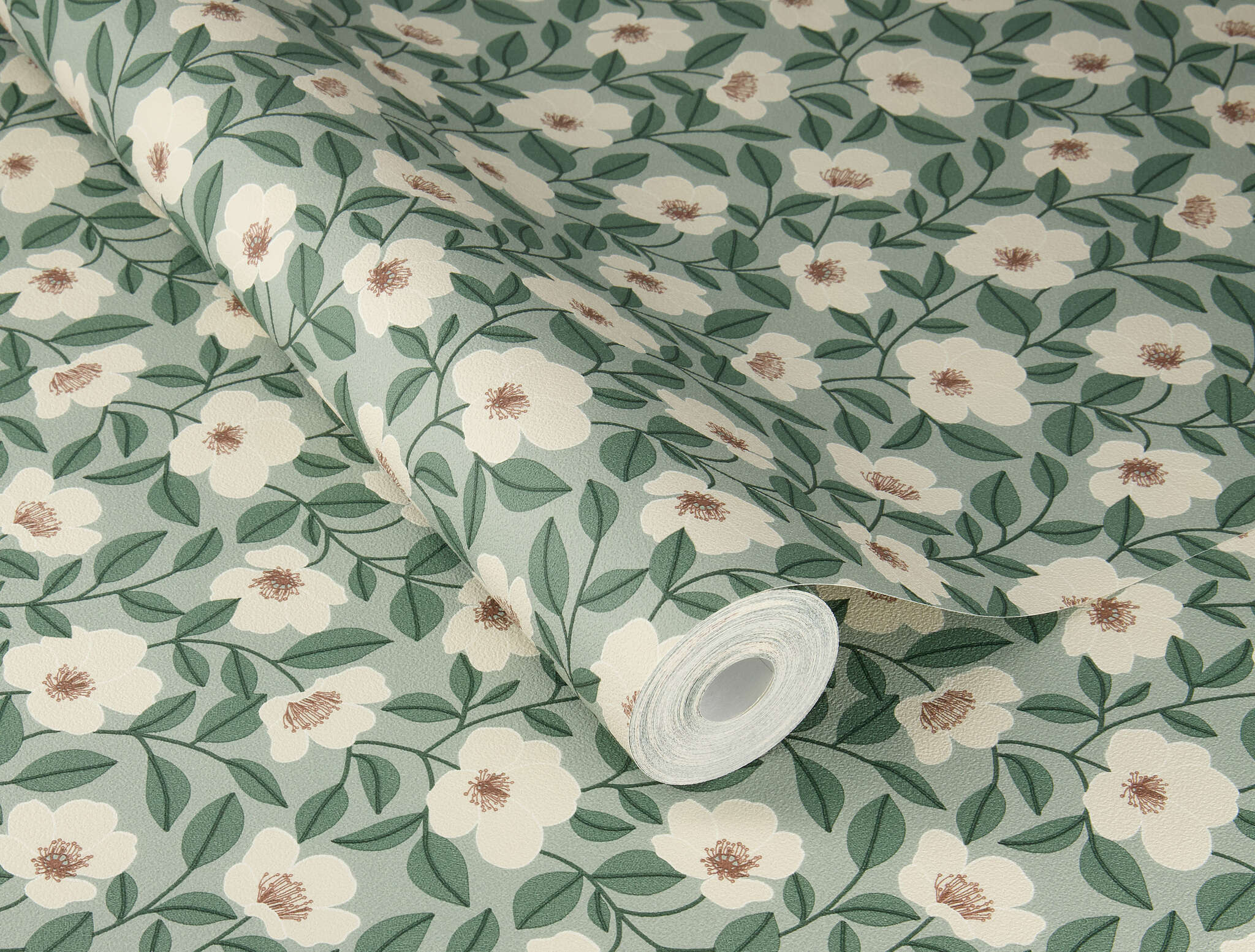Blumen Vliestapete in Grün Selection Vinyl/Vlies 694543