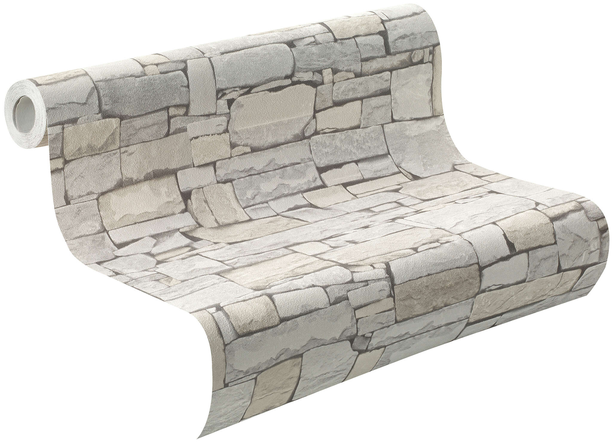 10-859126 Rolle abgerollt 1 Non-woven wallpaper in beige Selection vinyl/non-woven 859126