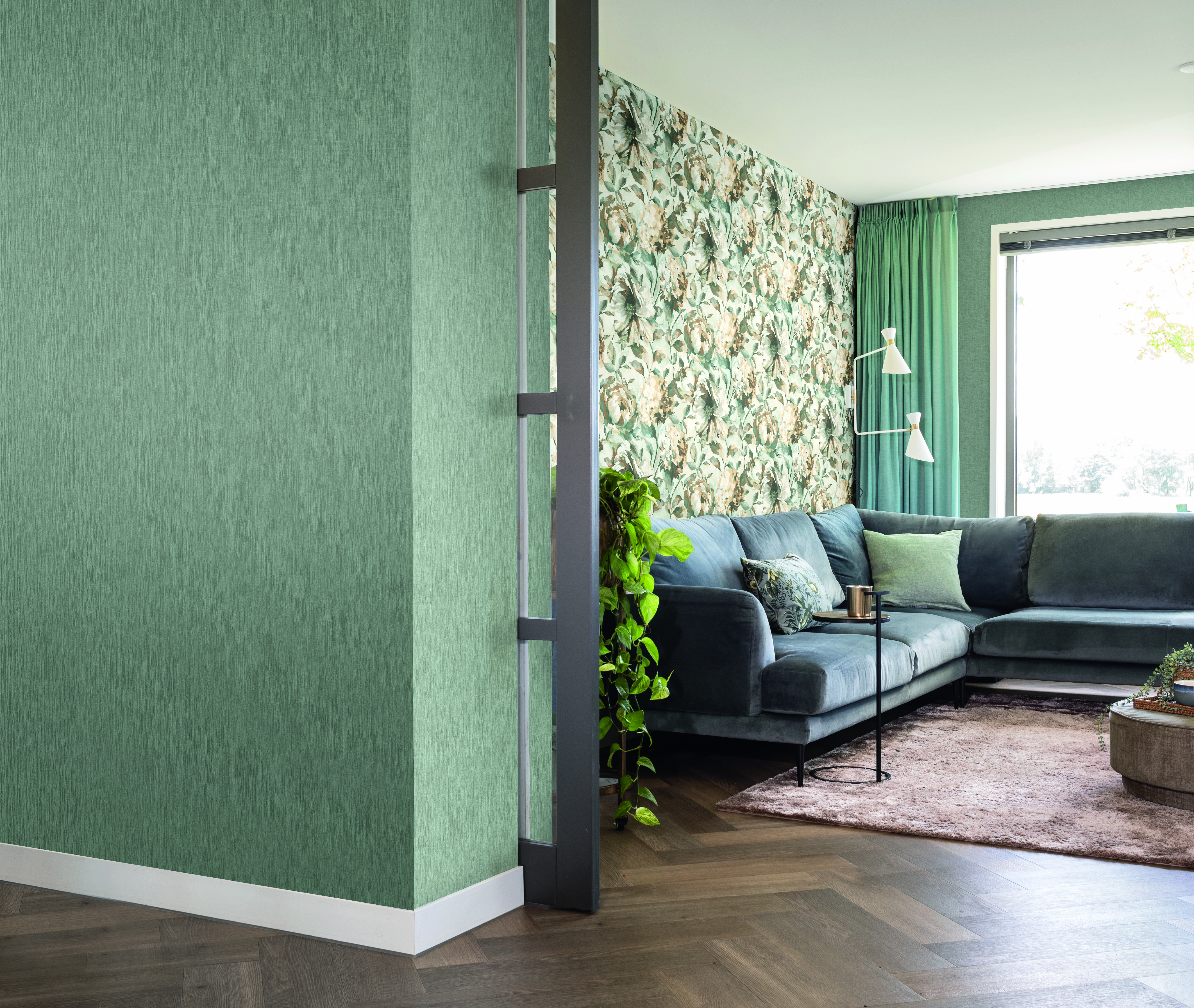 10-820058 Raumbilder 1 Non-woven wallpaper in blue-light blue-grey Wall Textures XL Vol. 3 820058