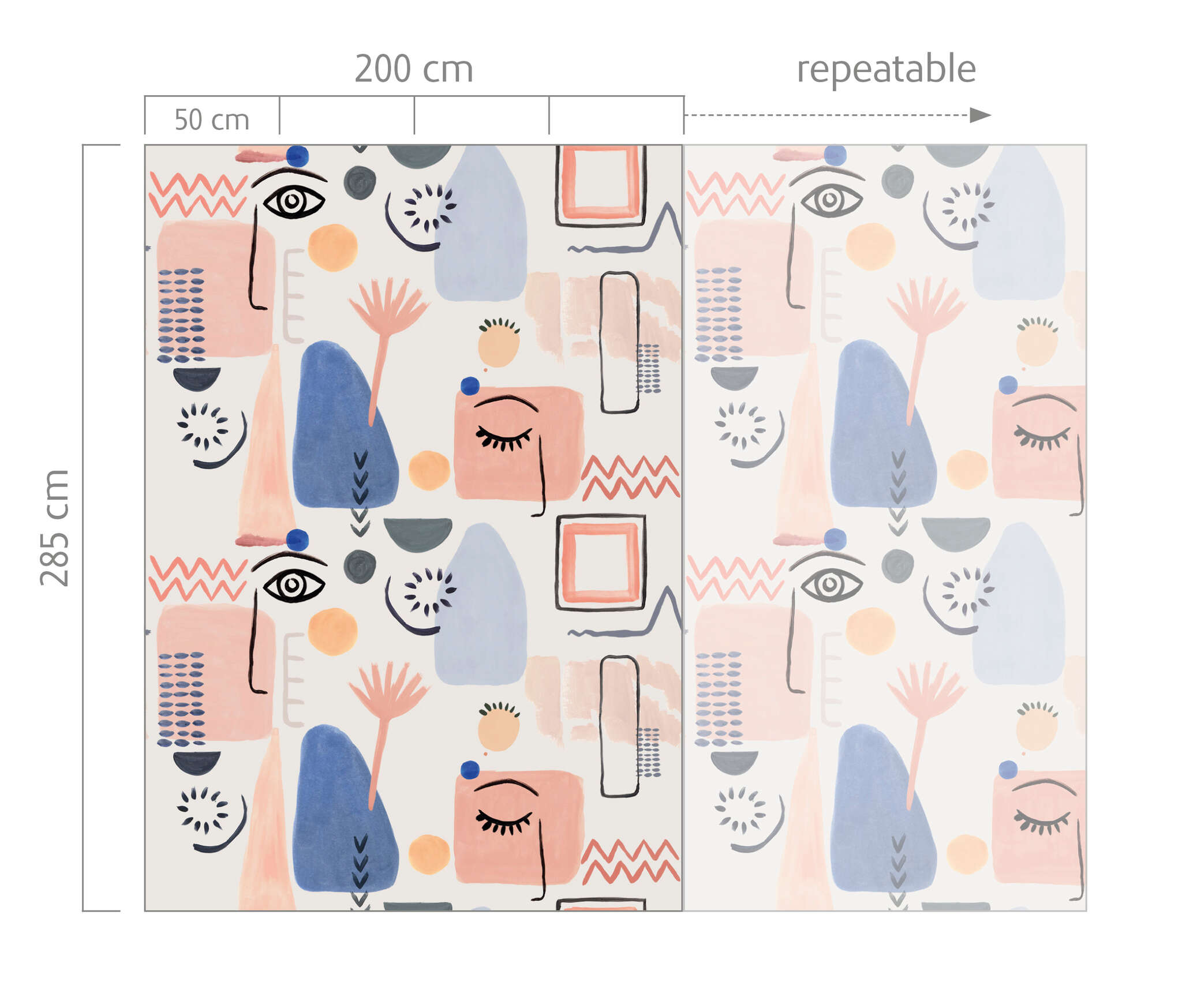 10-300148 Bildauschnitt 1 Wall mural Fantasy in Blue | Roomblush - RB249
