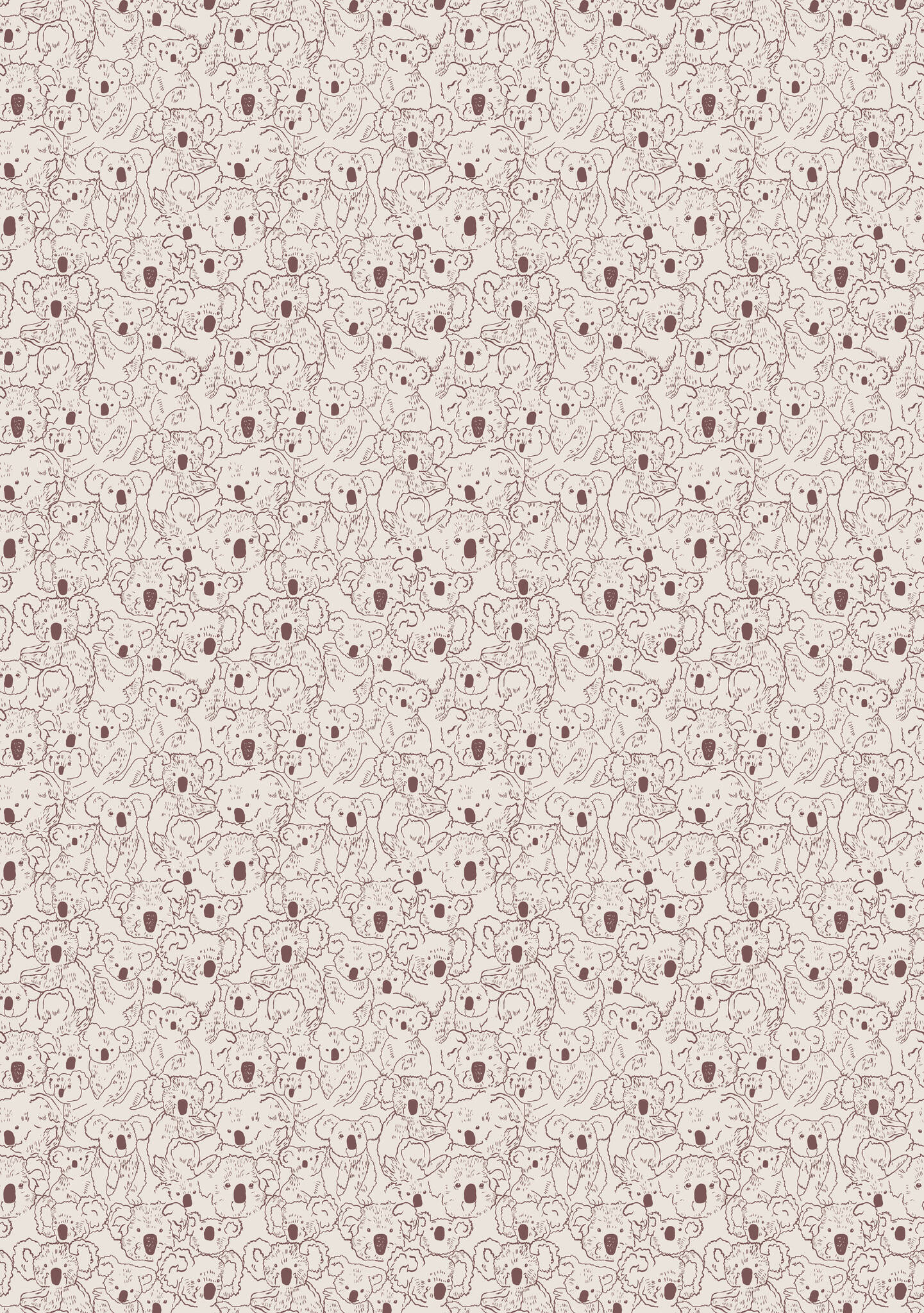 Vliestapete Koala in Braun | Roomblush - RB308