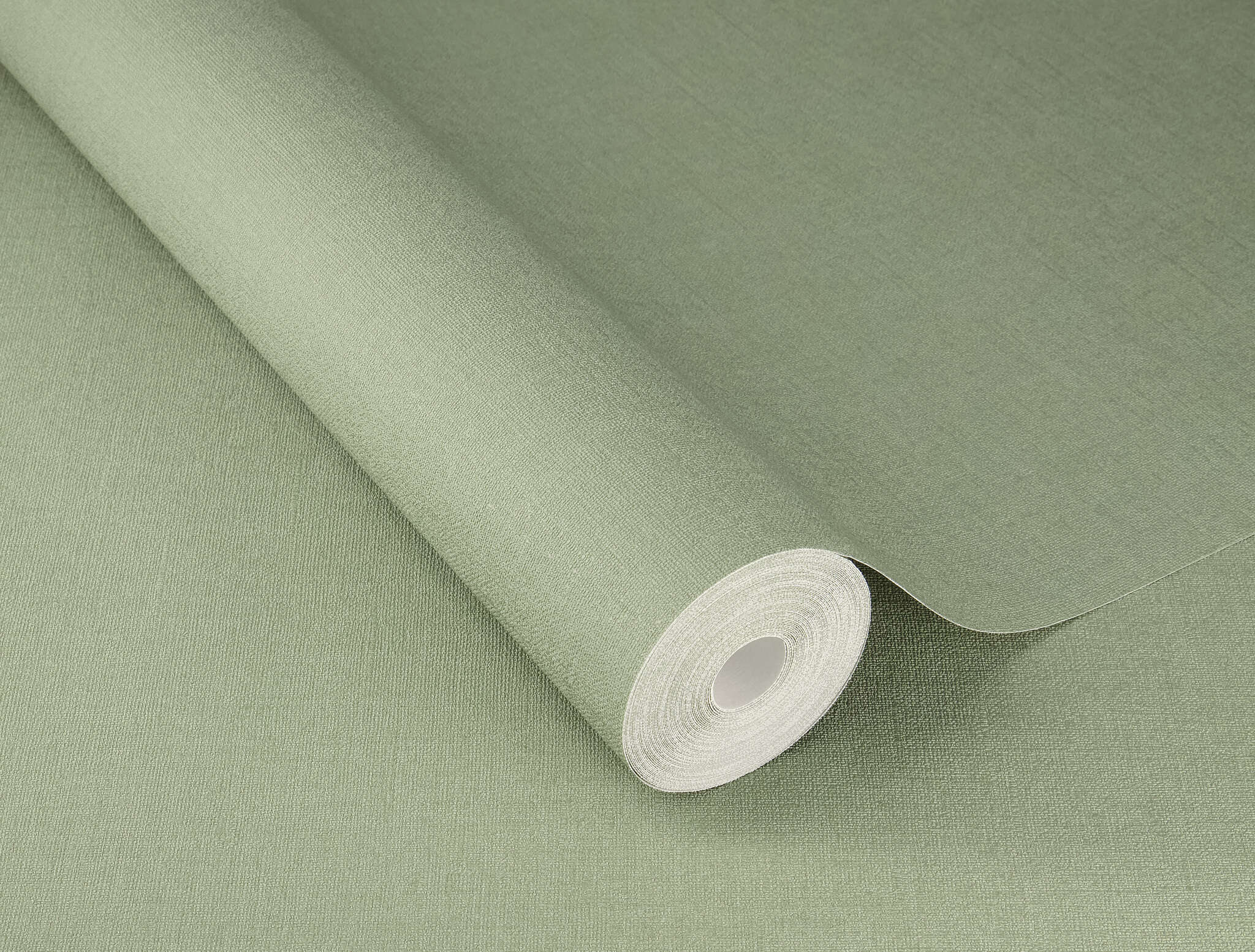10-698077 Detailaufnahmen 1 Textile look non-woven wallpaper in green SM ViVl 2024 698077