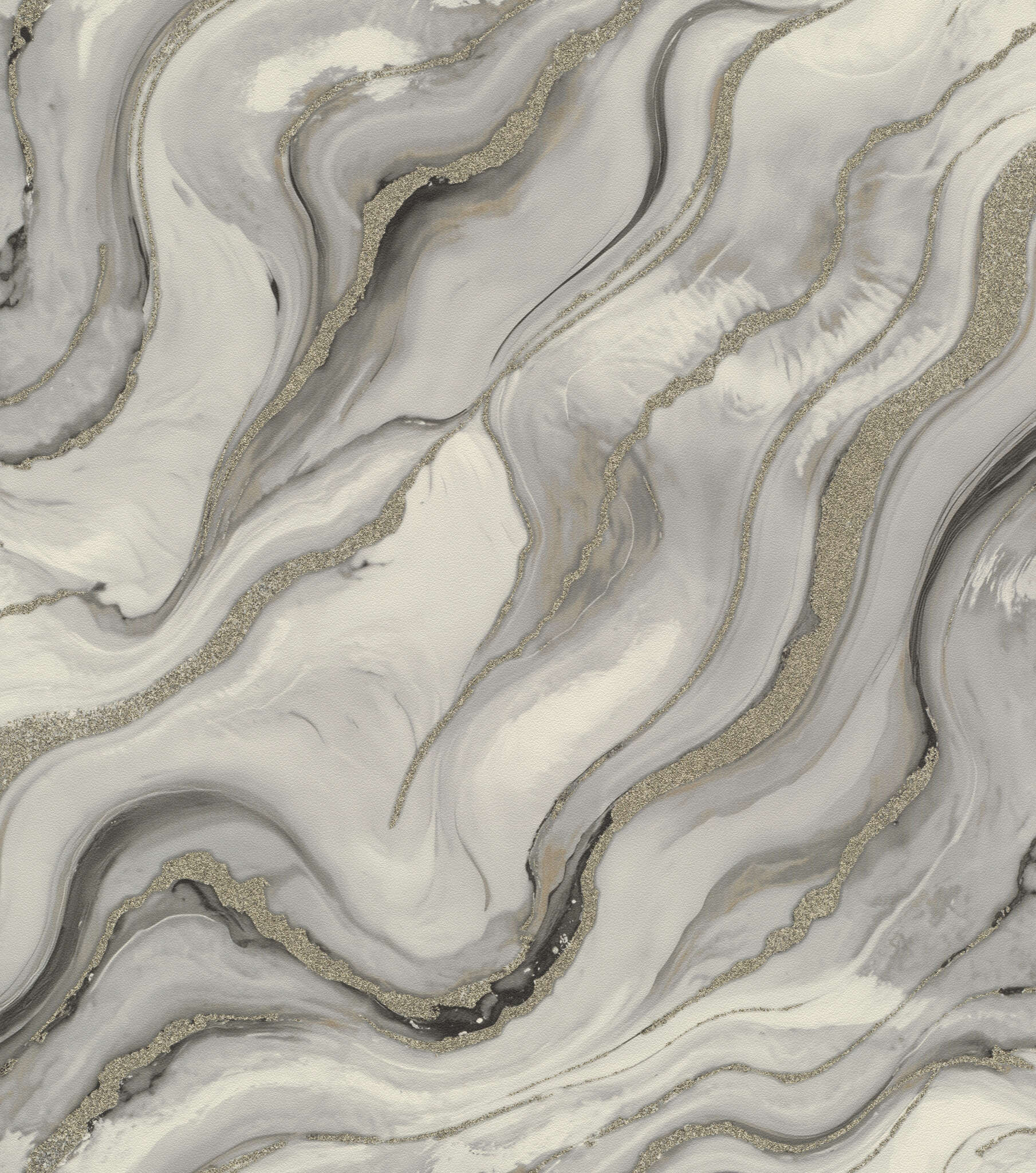 10-497625 Artikelscan 1 Marble-effect wallpaper in silver - Factory VI Marmorea 497625