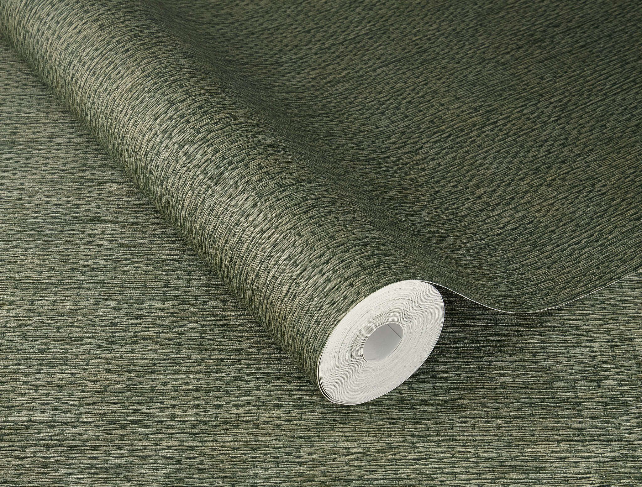 10-435573 Detailaufnahmen 1 Non-woven wallpaper with a natural fibre look in green - Noble Zen Golden Wabi 435573
