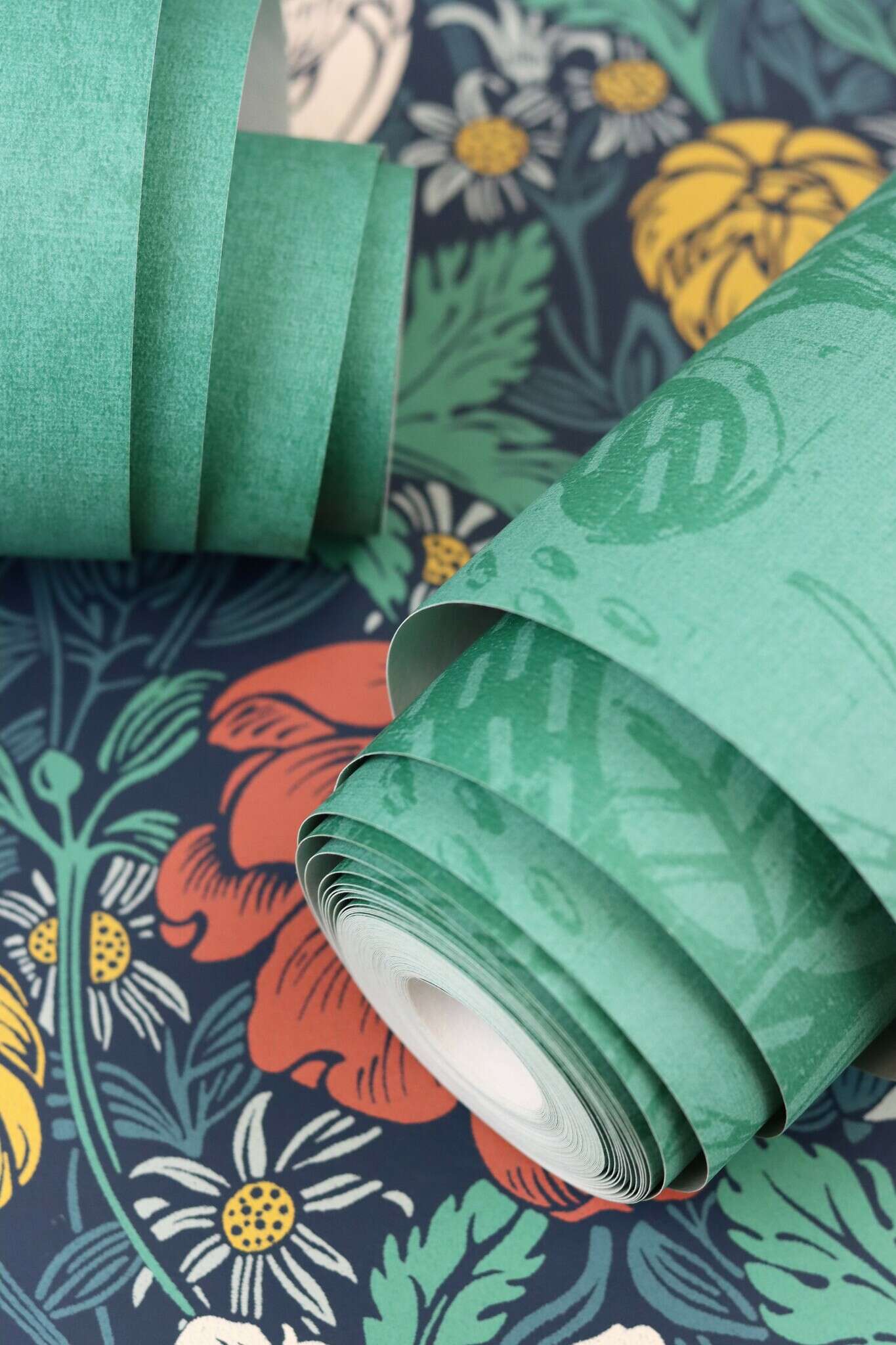 10-552713 Detailaufnahmen 9 Papier peint intissé aspect textile vert 552713