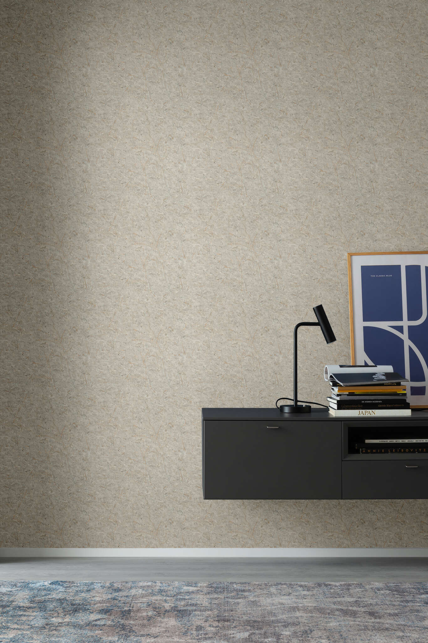 10-600988 Raumbilder 1 Room with Wallpaper with a natural marble look