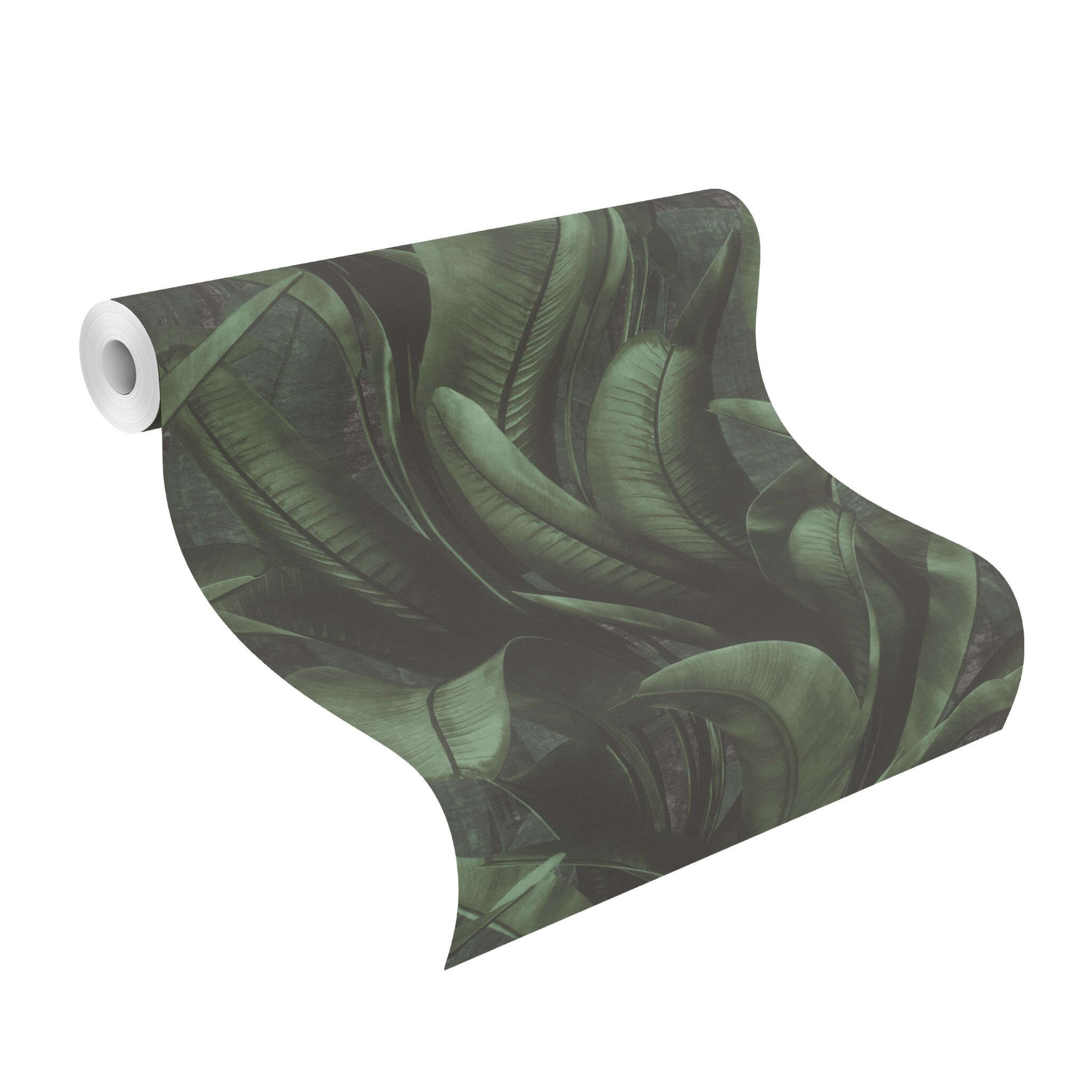 10-416237 Rolle abgerollt 1 Non-woven wallpaper in green Back To Nature 416237