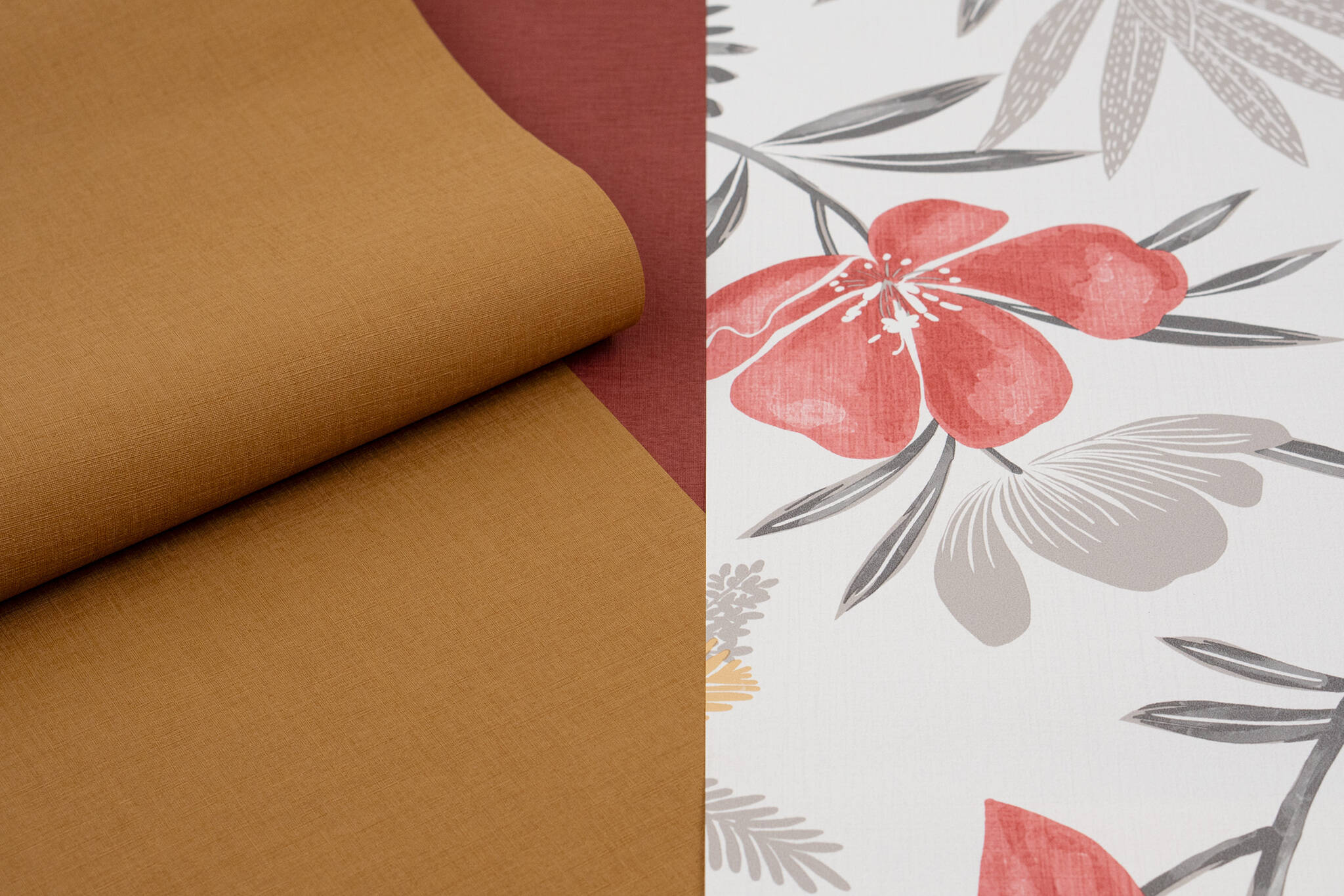 10-794243 Detailaufnahmen 2 Non-woven wallpaper in red Selection vinyl/non-woven 794243