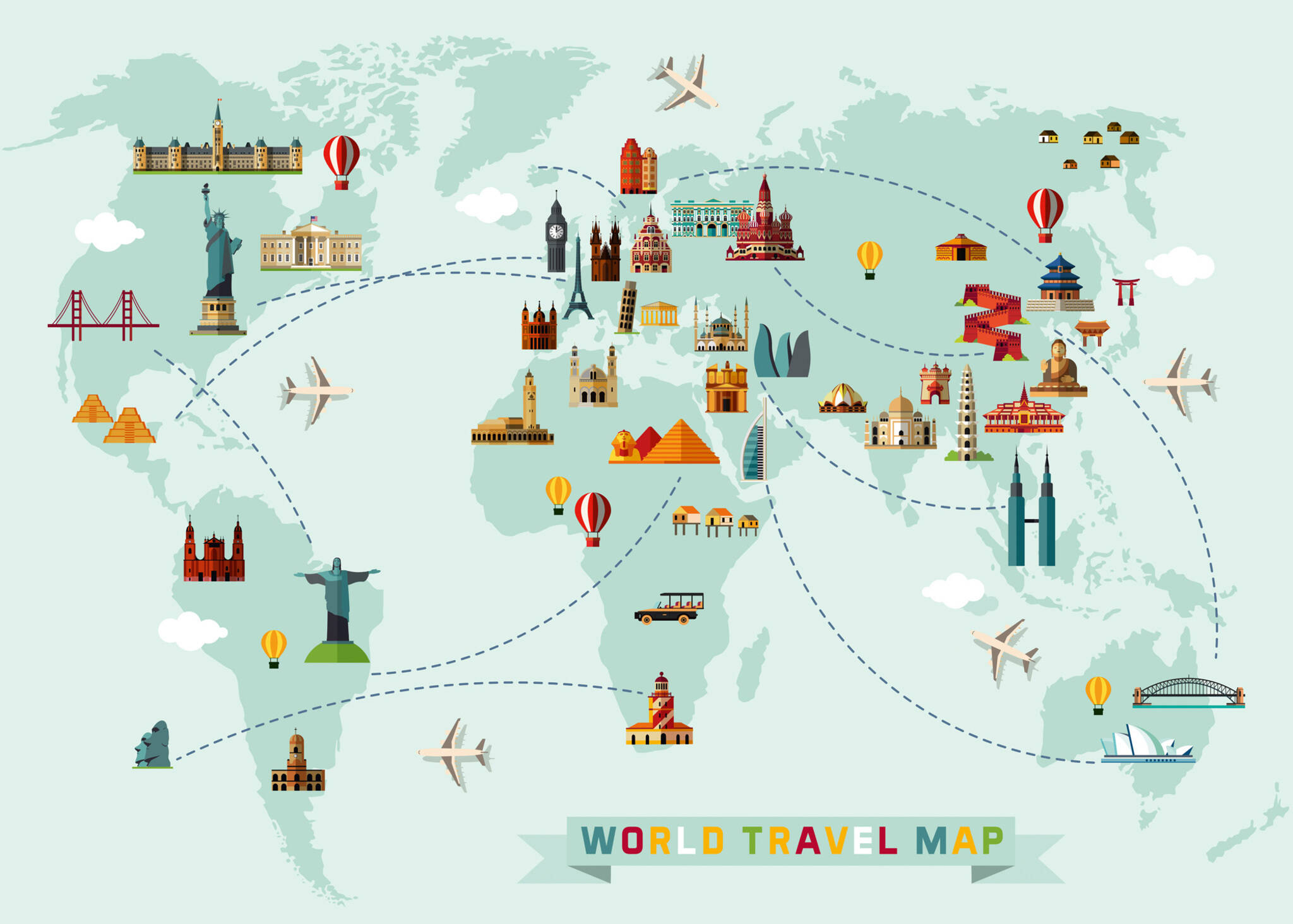 360004 - Wandbild - Weltkarte für Kinder Artikelscan 1 Children's room wallpaper with world map photo wallpaper 360004