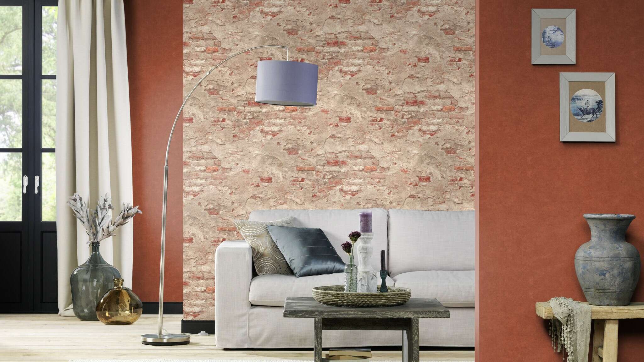 10-939323 Raumsituationen 2 Mauer Vliestapete in Beige Selection 939323