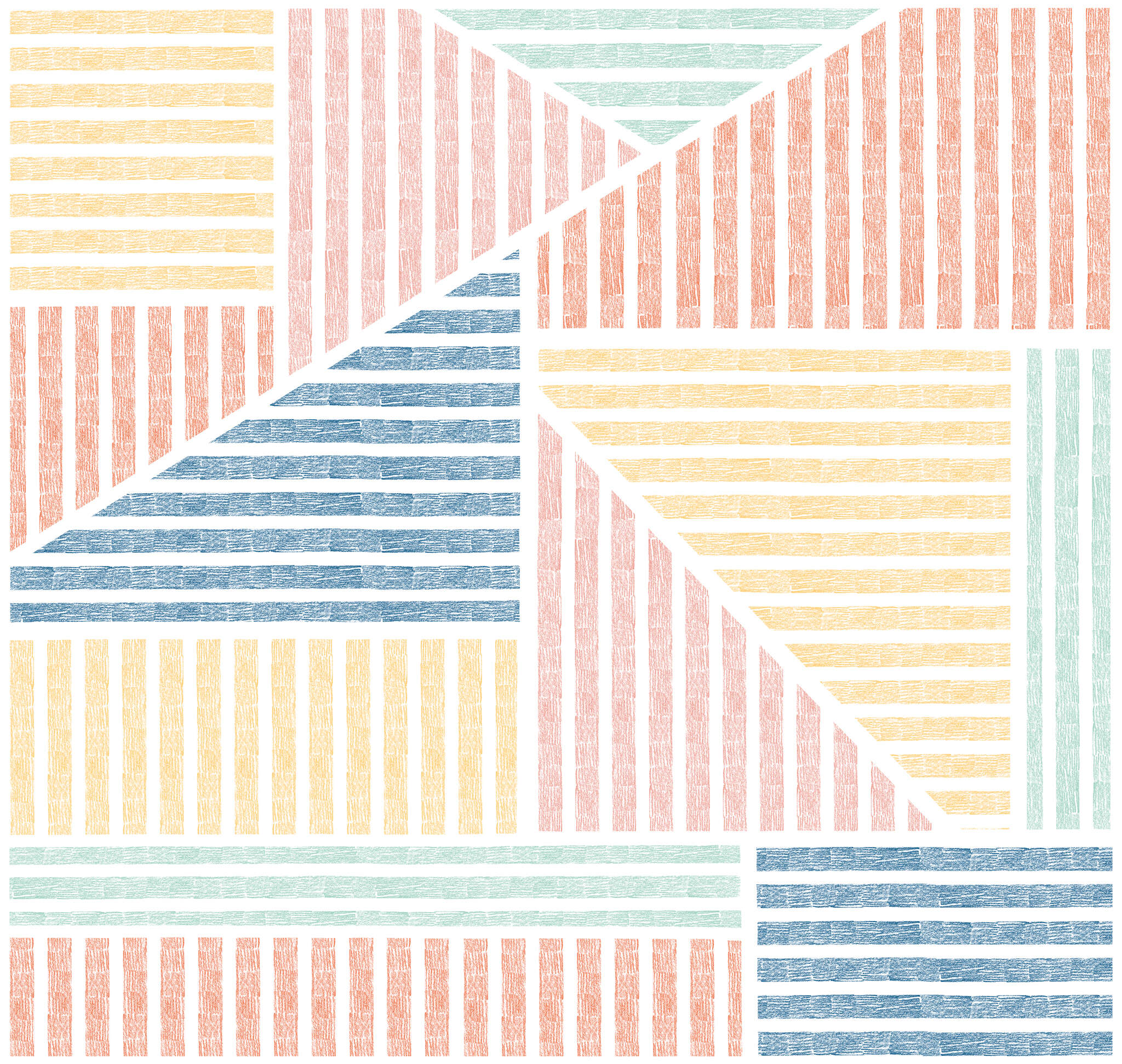 10-300063 Artikelscan 1 Wall mural Stripe Fun in Blue | Roomblush - RB403