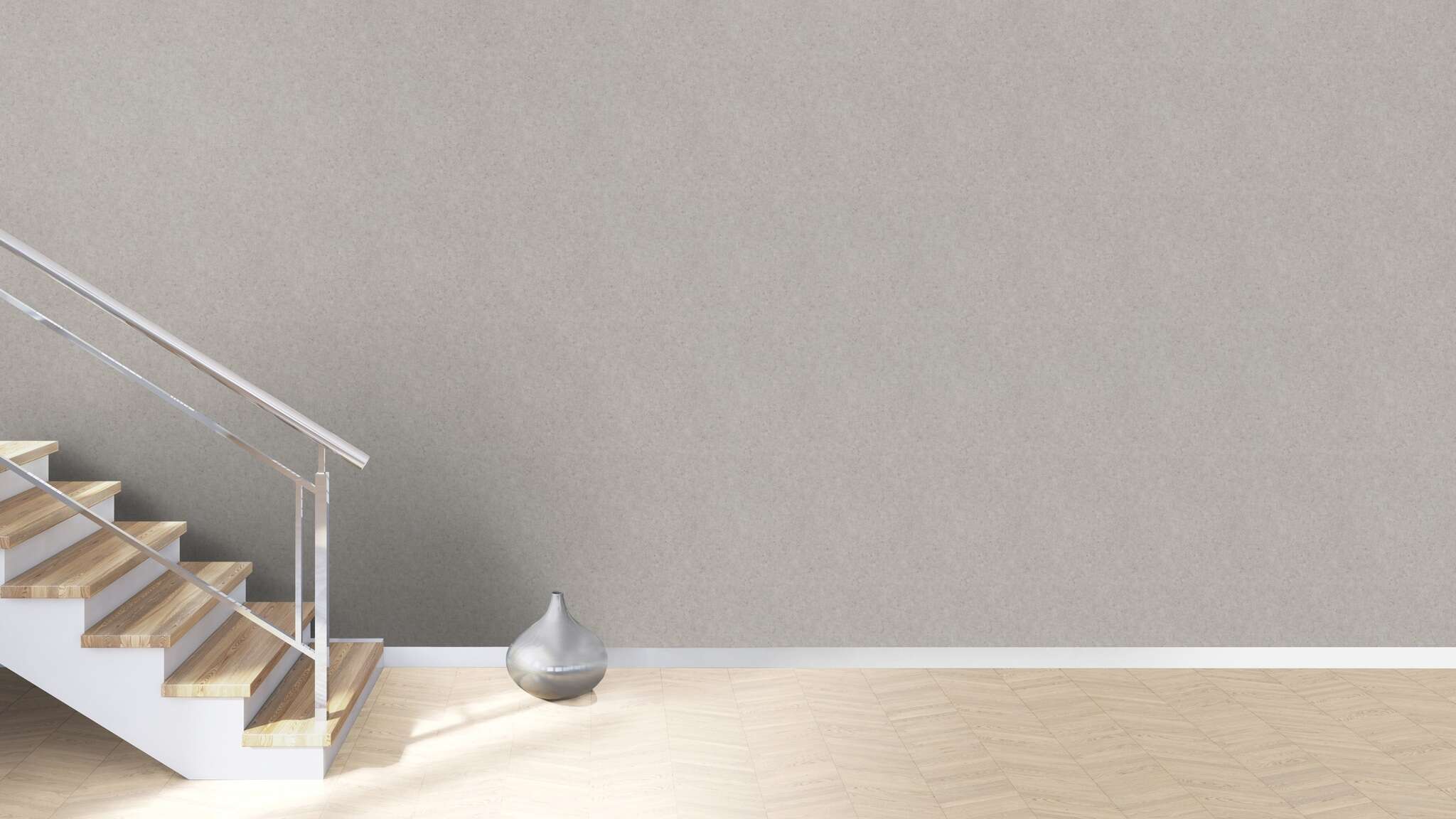 10-520866 Raumsituationen 4 Une chambre avec Papier peint uni aspect béton