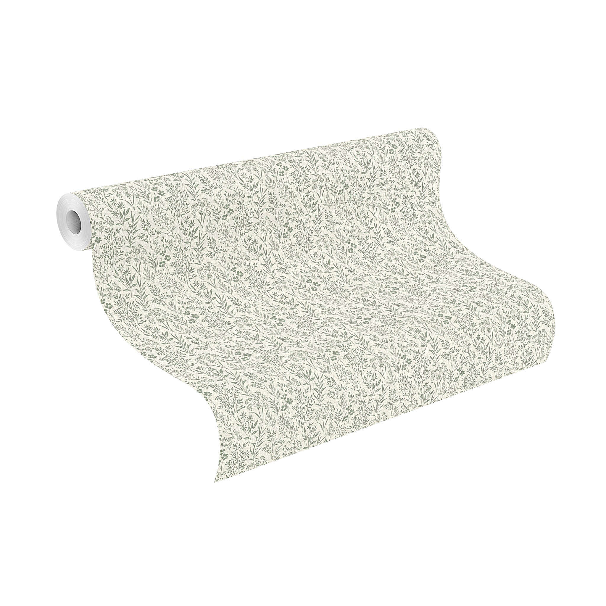 10-709353 Rolle abgerollt 1 Papier peint intissé vert crème clair Farmhouse 709353