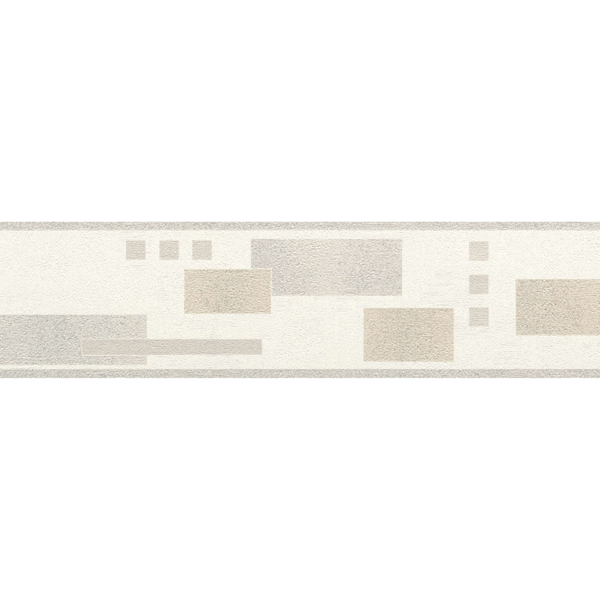 Bordüre Vlies mit geometrischem Muster in Beige-Grau 808605