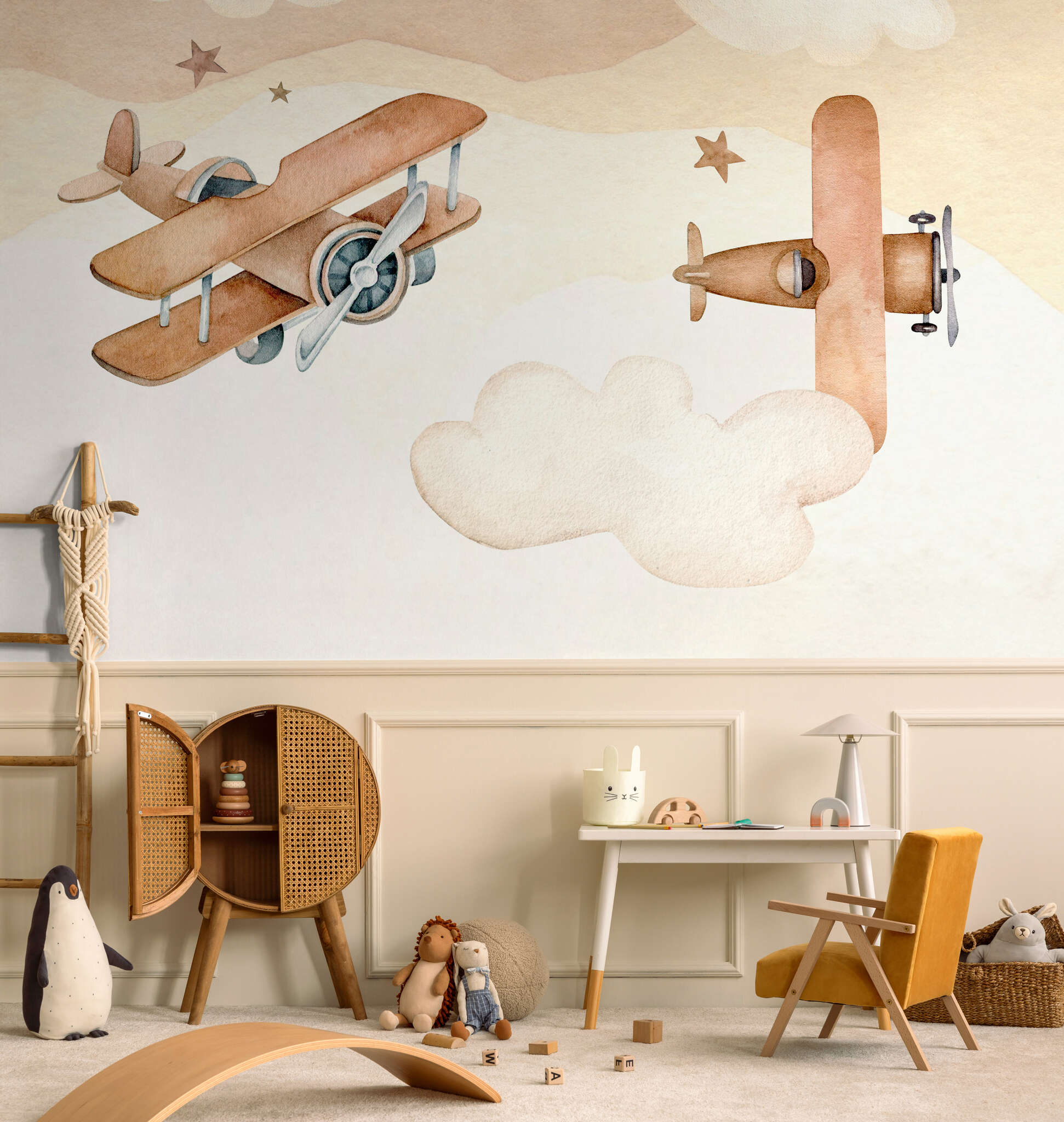 10-367973 Raumbilder 1 Vliestapete in Braun Kids World II 367973