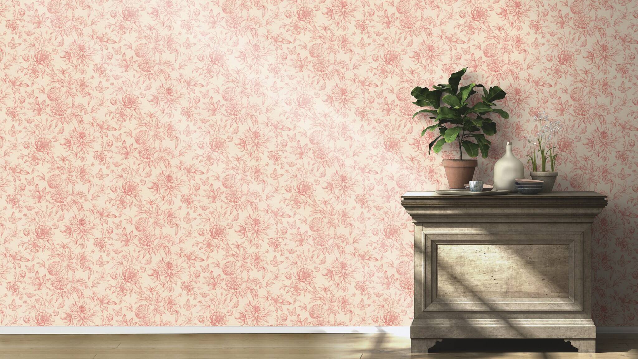 10-793949 Raumsituationen 4 Non-woven wallpaper in red Selection vinyl/non-woven 793949