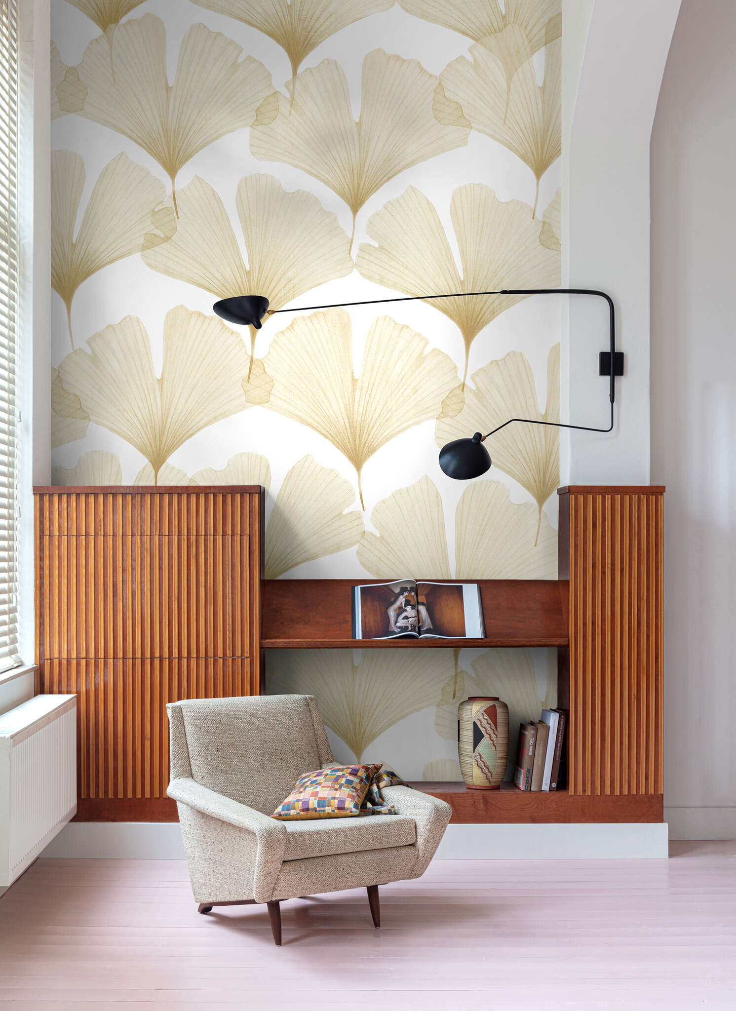 10-300195 Raumbilder 1 Wall mural Ginkgo in Yellow-Gold | Roomblush - RB475