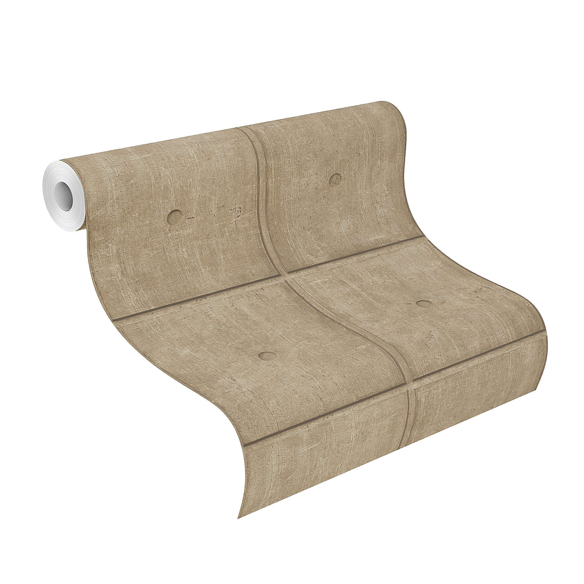 10-499445 Rolle abgerollt 1 Rouleau de déroulé avec Papier peint aspect béton