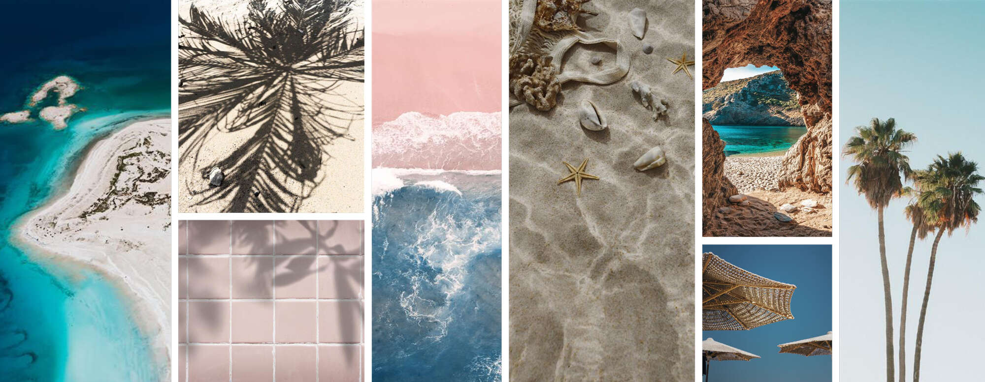 Collage mit Strandmotiven