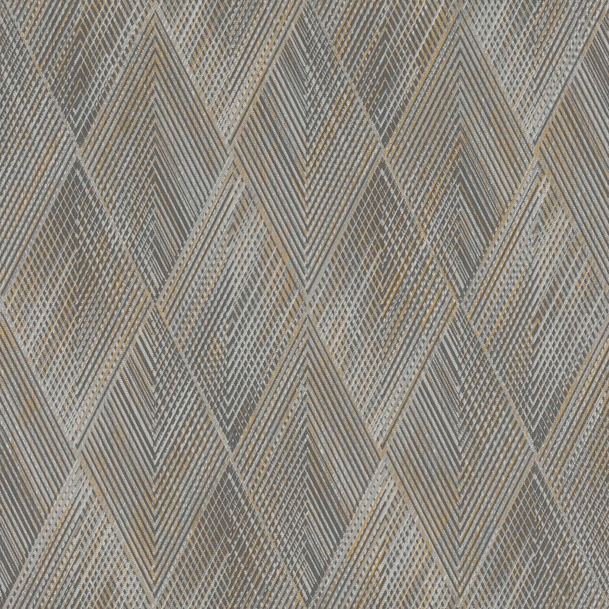 10-844153 Artikelscan 1 Papier peint avec des losanges en zigzag et des lignes diagonales
