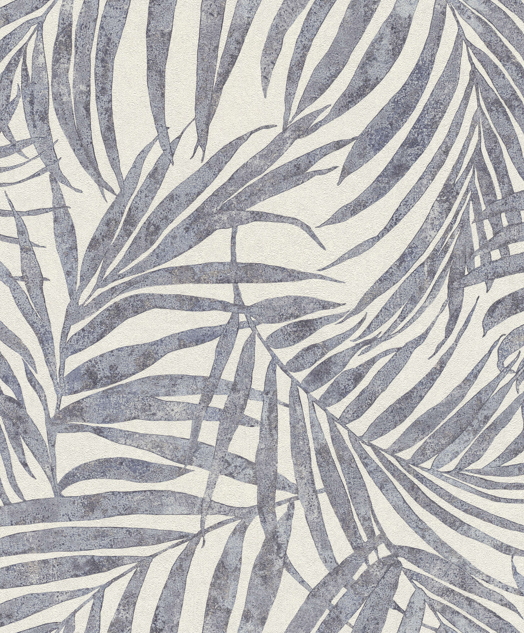 10-617429 Artikelscan 1 Palmenblätter Vliestapete in Blau-Demin Indigo Selection 617429